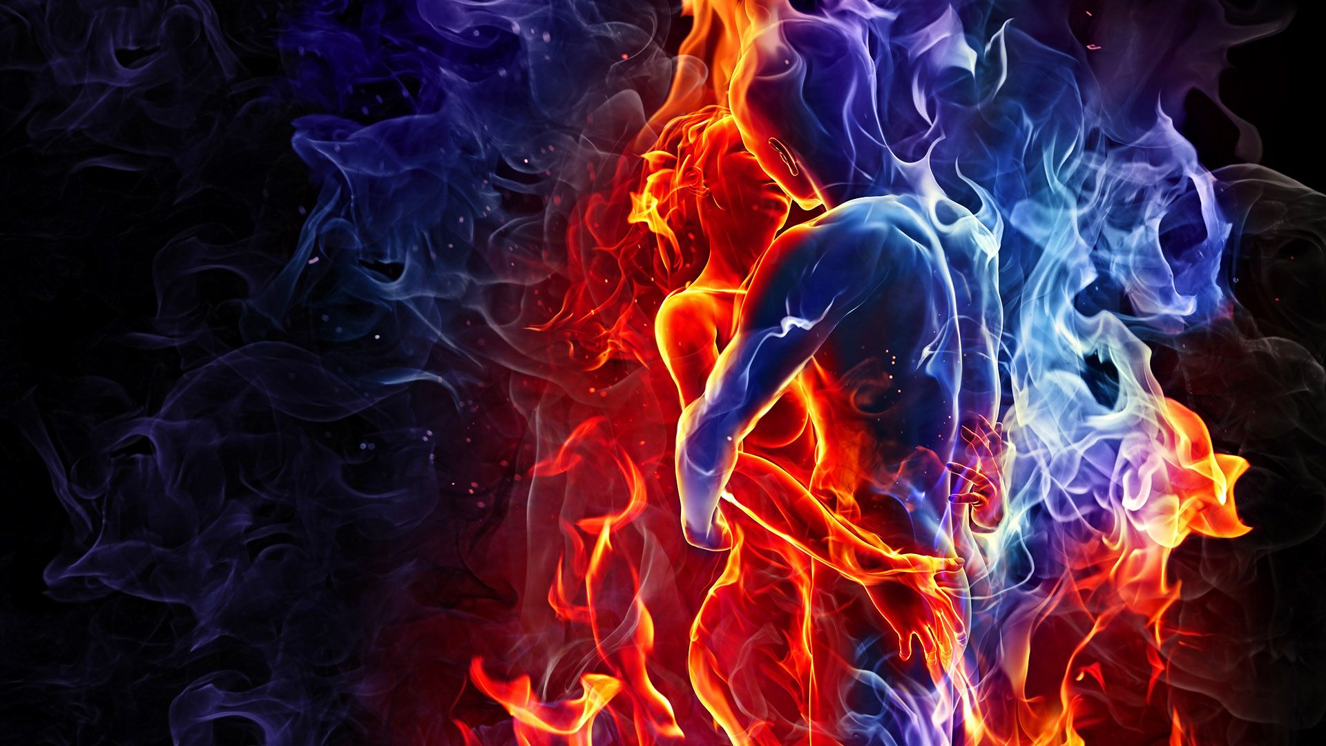 Fire and Ice Image, Fractal Fire And Ice Image