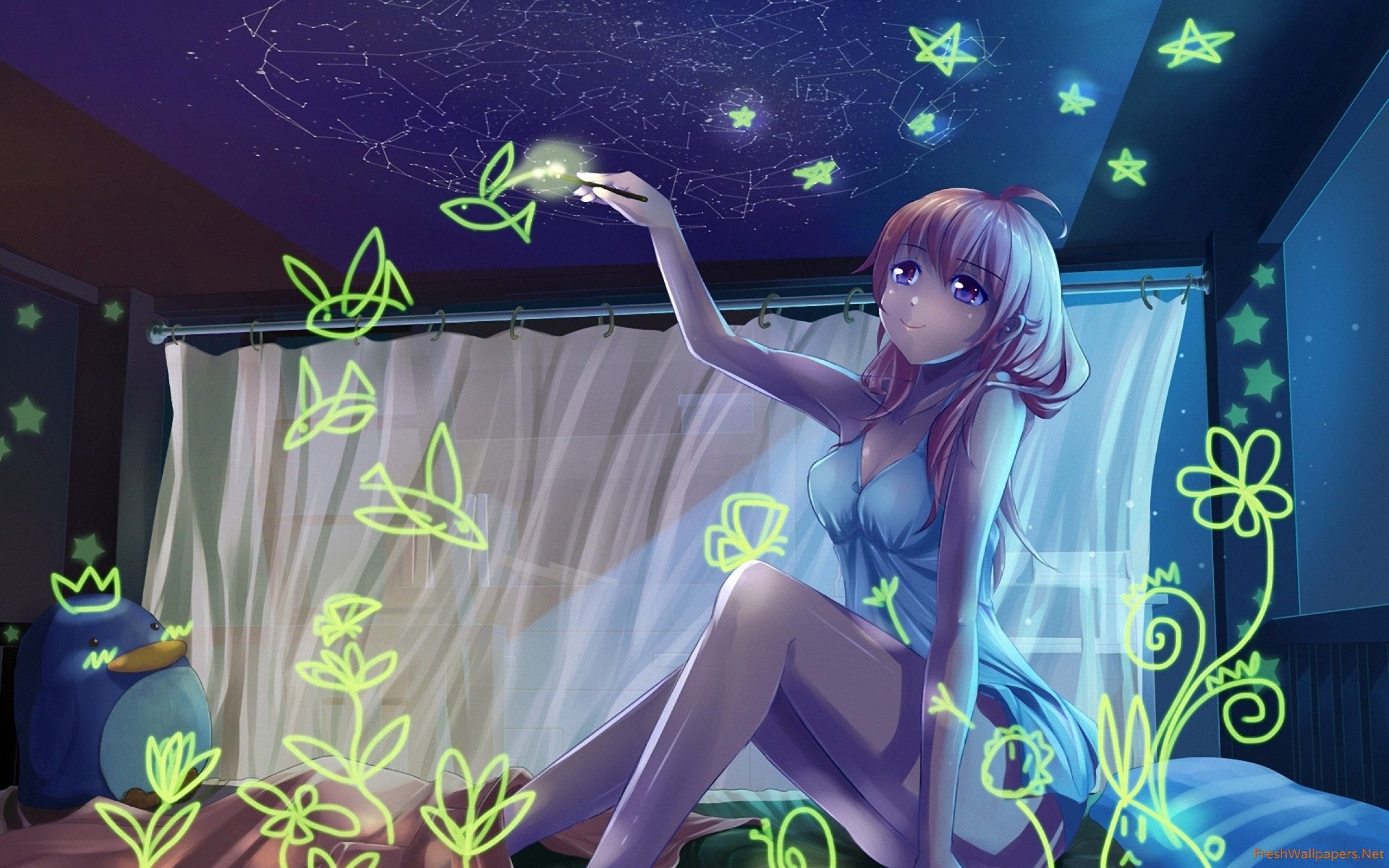 magic anime girl wallpaper