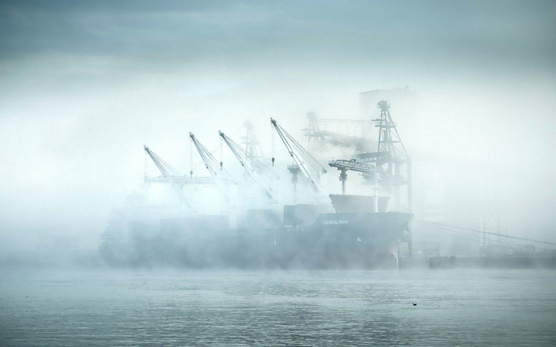 Ship in the fog Wallpaper
