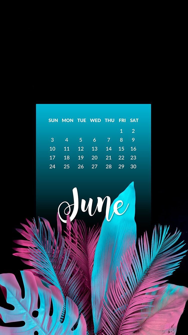 June // wallpaper, background. Calendar wallpaper, Cellphone