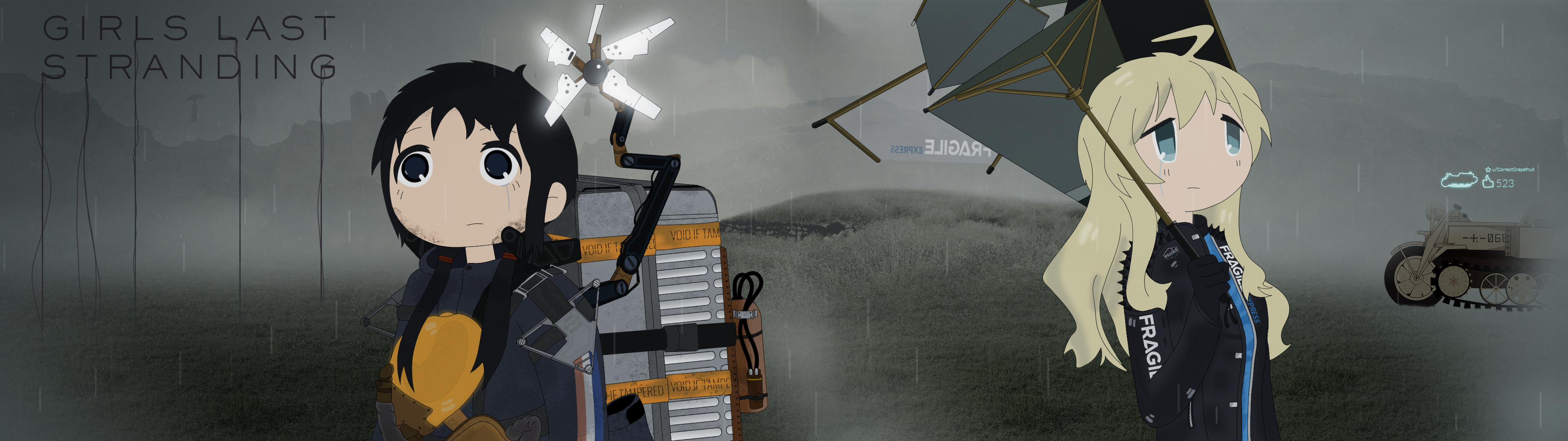Death Stranding and Girls Last Tour crossover I made Also a Dual