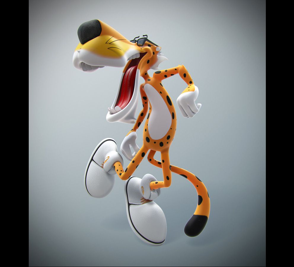 3D Character: Chester Cheetos, Illustrations, Photohop