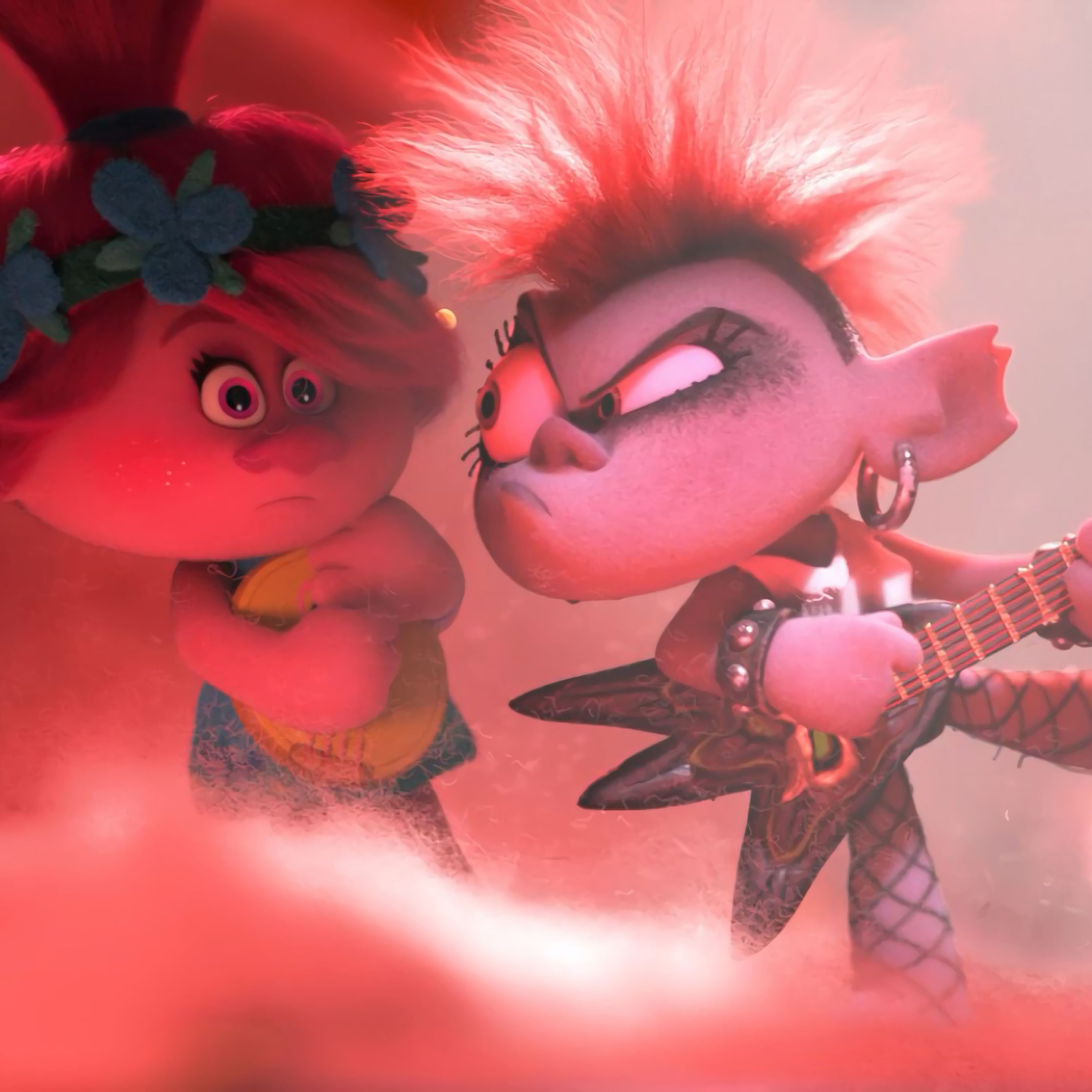 Poppy and Queen Barb In Trolls World Tour iPad Pro