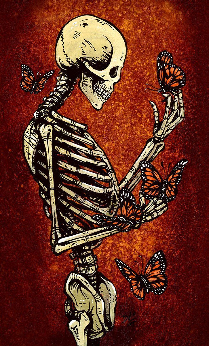 Metamorphosis. Skeleton art, Skull art, Skull wallpaper