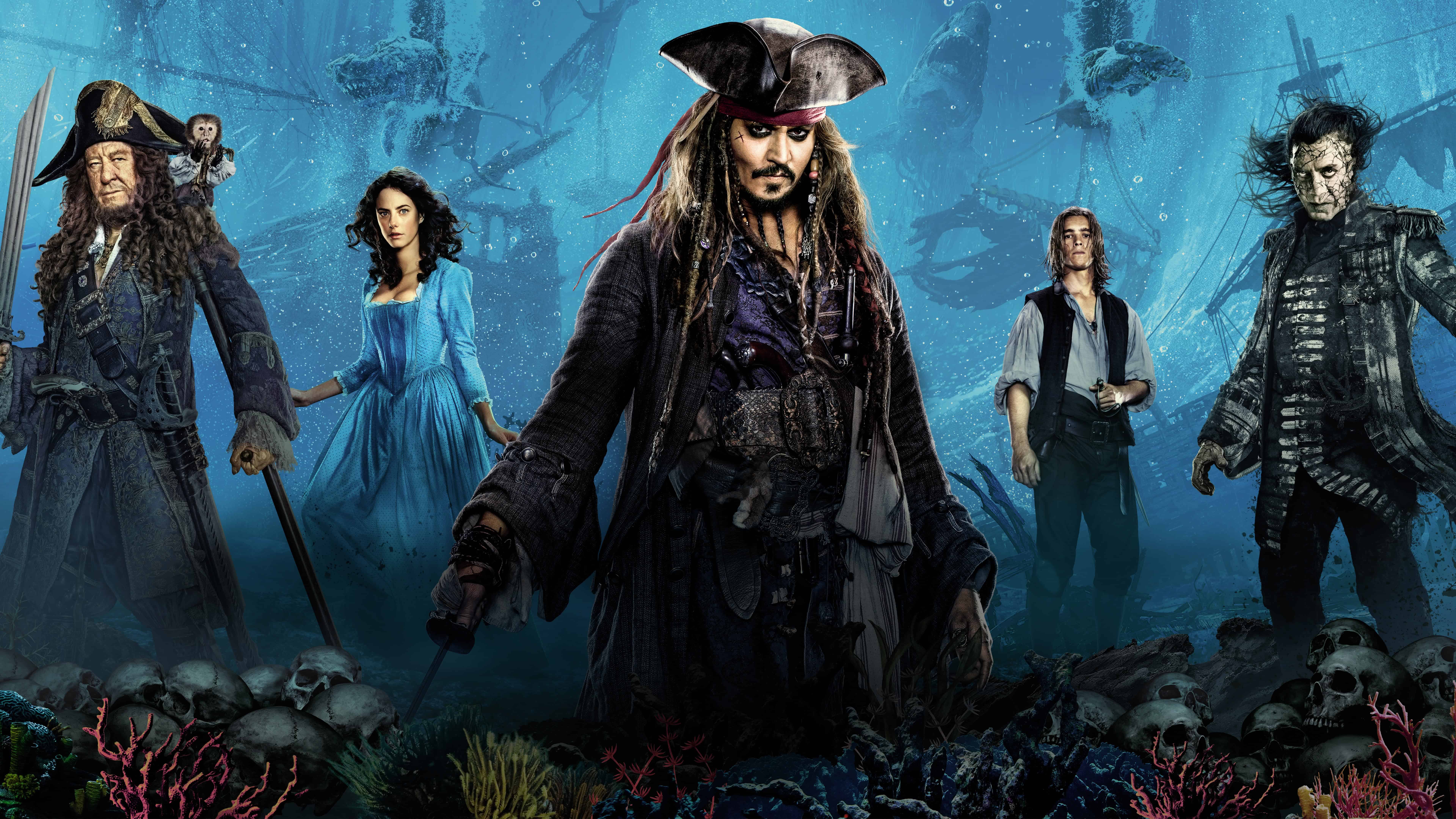 Pirates Of The Caribbean Dead Men Tell No Tales UHD 8K Wallpaper
