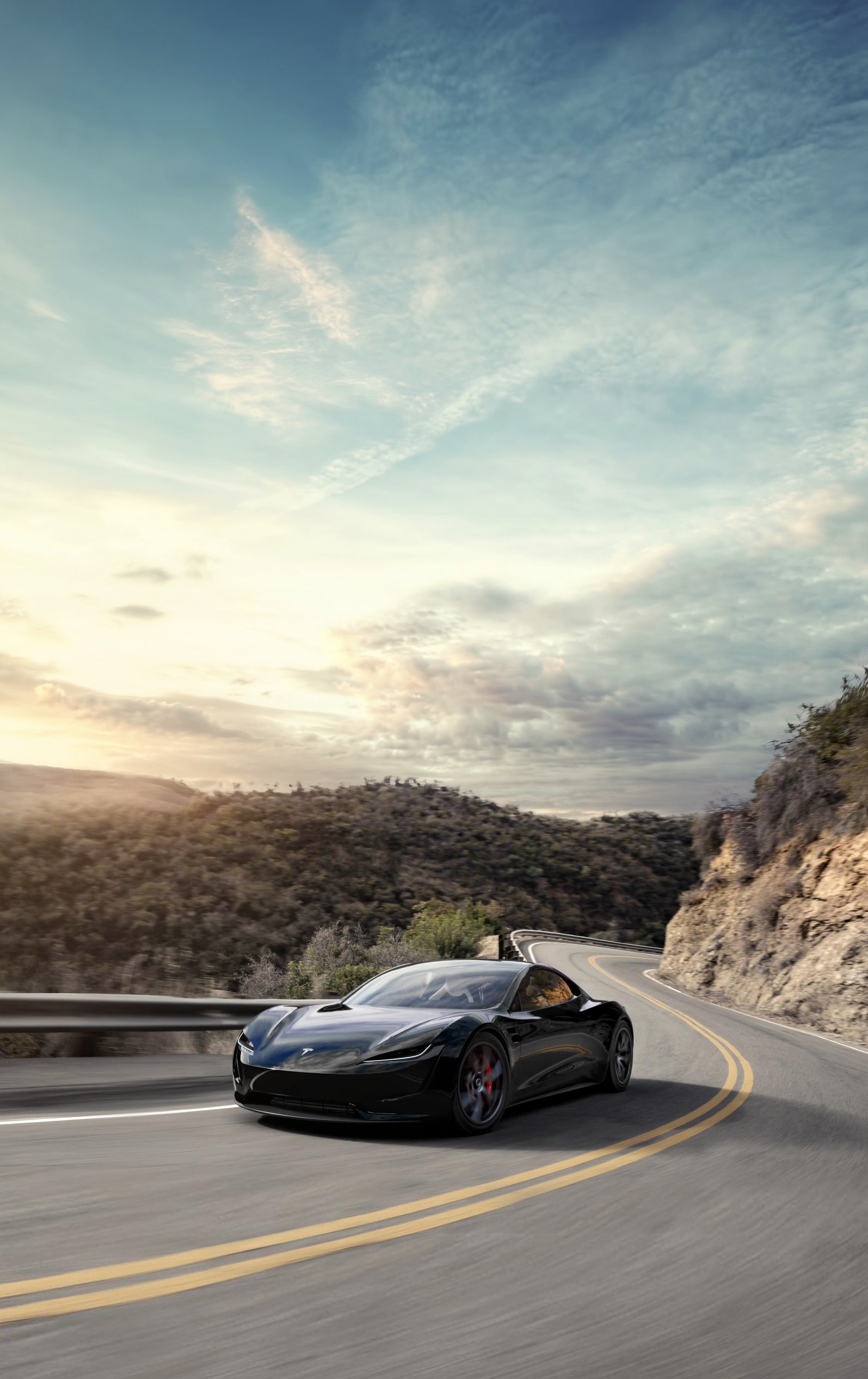 I photohopped the Roadster photo a bit to create a mobile wallpaper. Hope you guys enjoy!: teslamotors