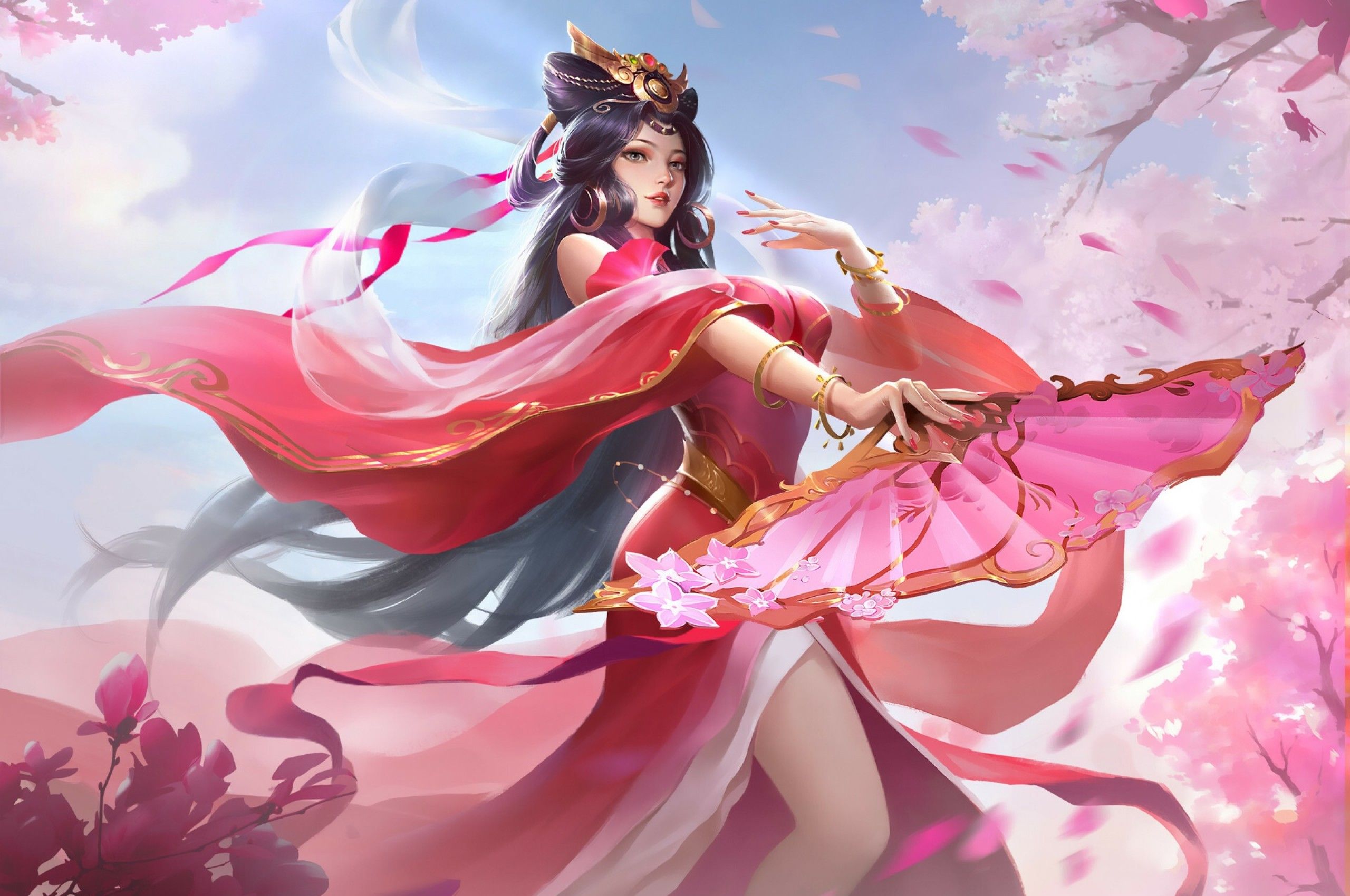 Beautiful Chinese Anime Girl Red Dress HD Anime Girl Wallpapers  HD  Wallpapers  ID 100698