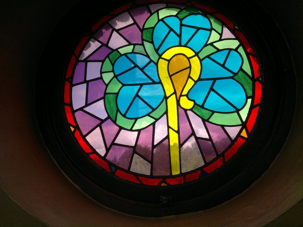 Happy Saint Patrick's Day. This stained glass window is