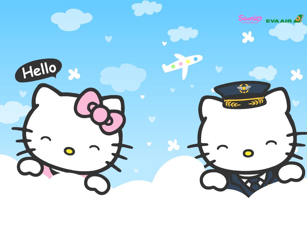 Free download Hello Kitty And Daniel Wallpaper In The Clouds