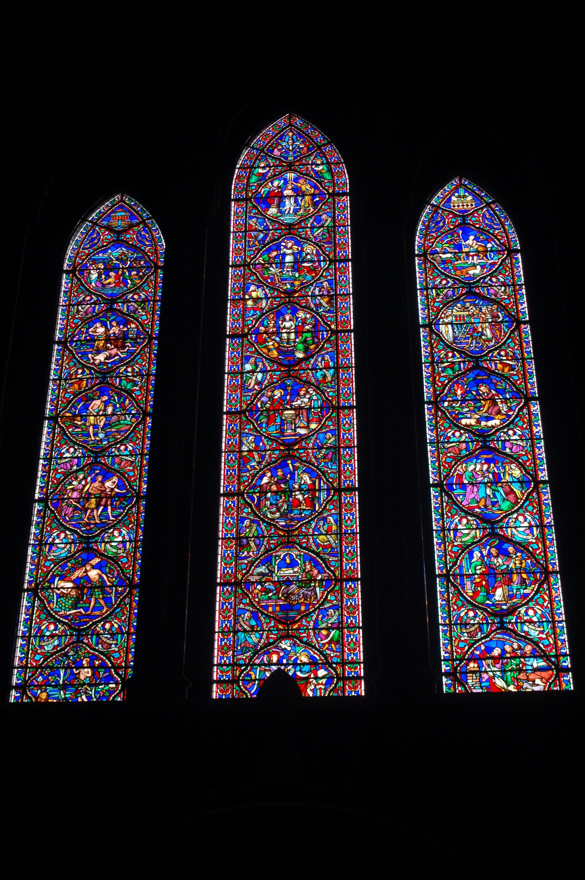 This is one of the gorgeous stained glass windows in St Patricks