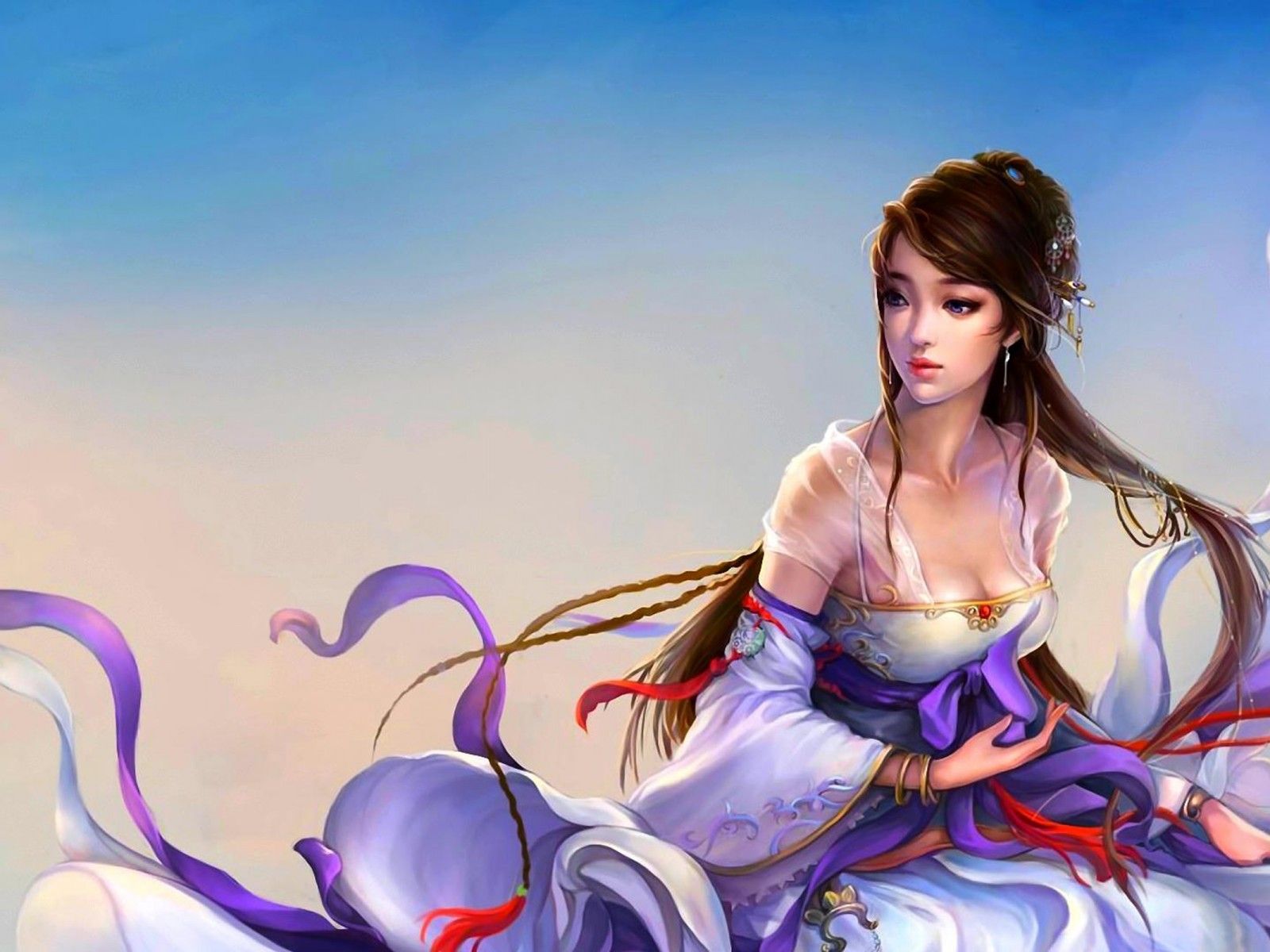 Princess China Girl 3D And Cg & Abstract Background Wallpaper On