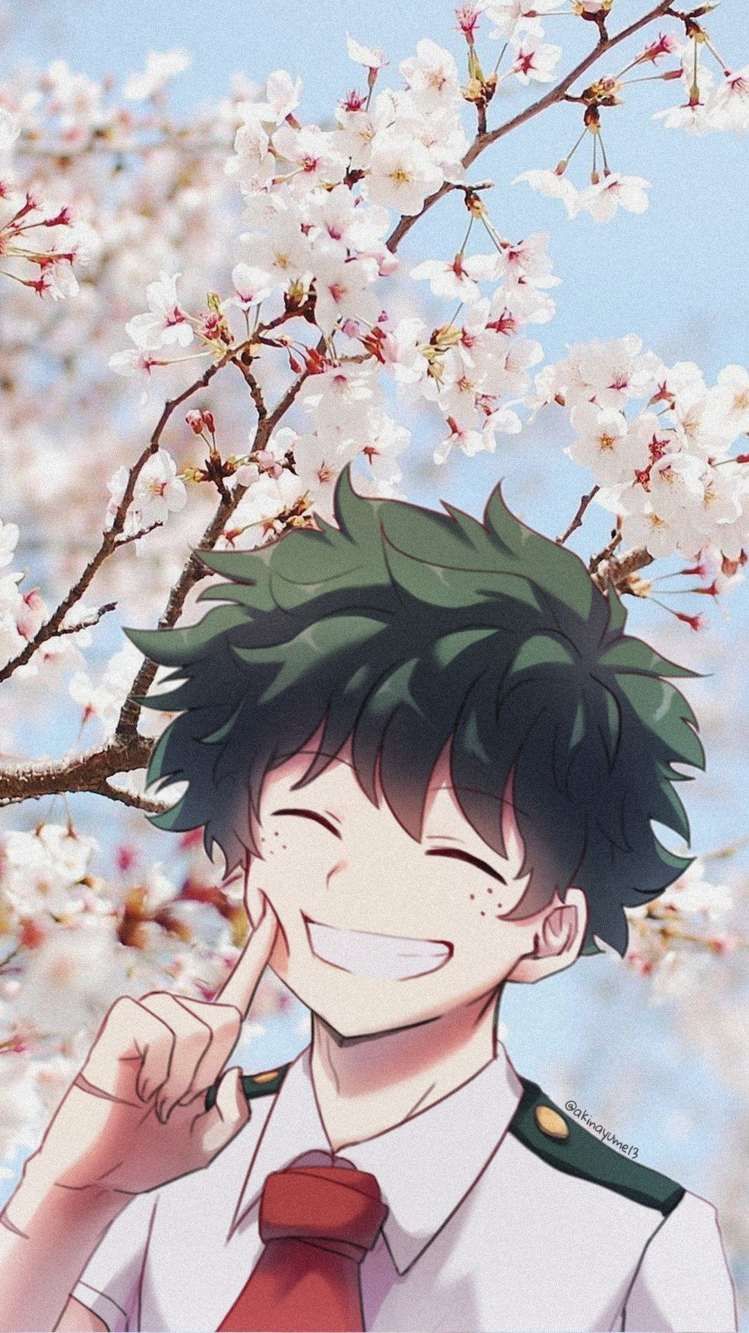 bokunoheroacademia #bnha #midoriyaizuku #midoriya #deku #spring #kawaii #anime #animeboy #animewallp. Anime background wallpaper, Kawaii anime, Anime wallpaper