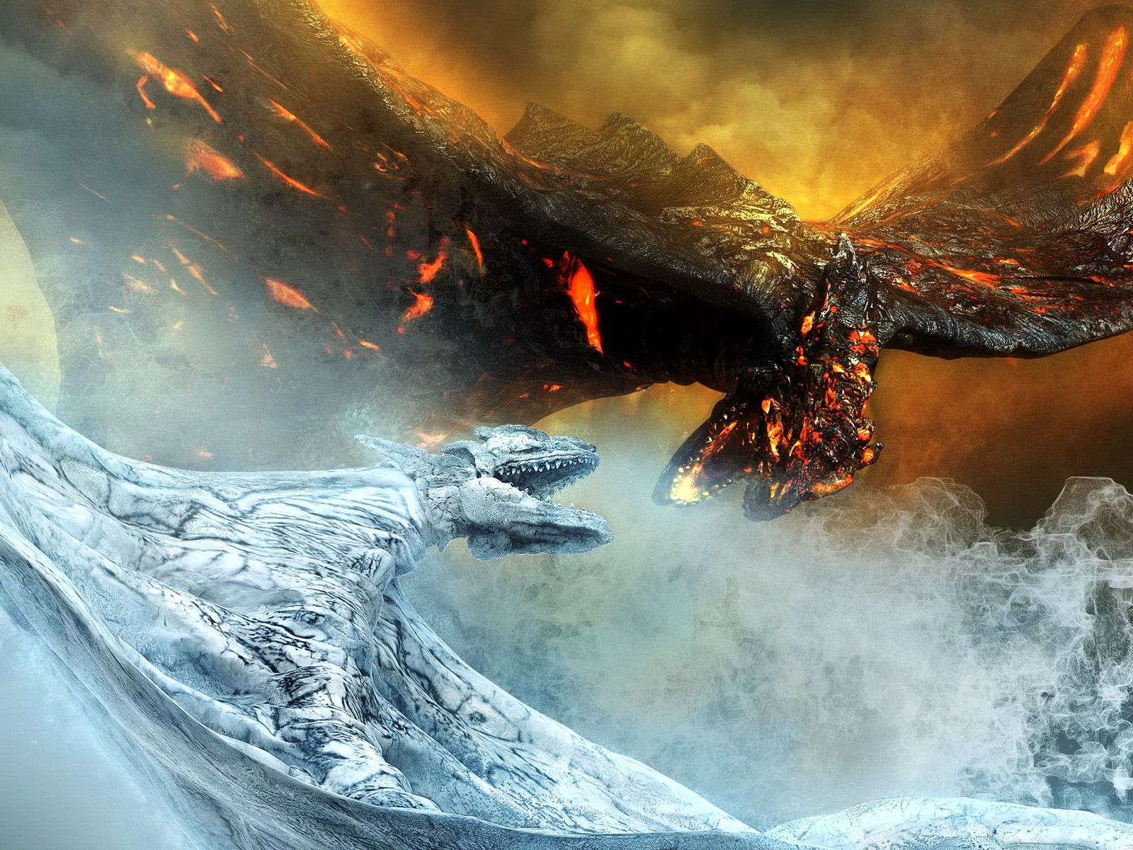 Free download fire ice dragon wallpaper fire ice dragon