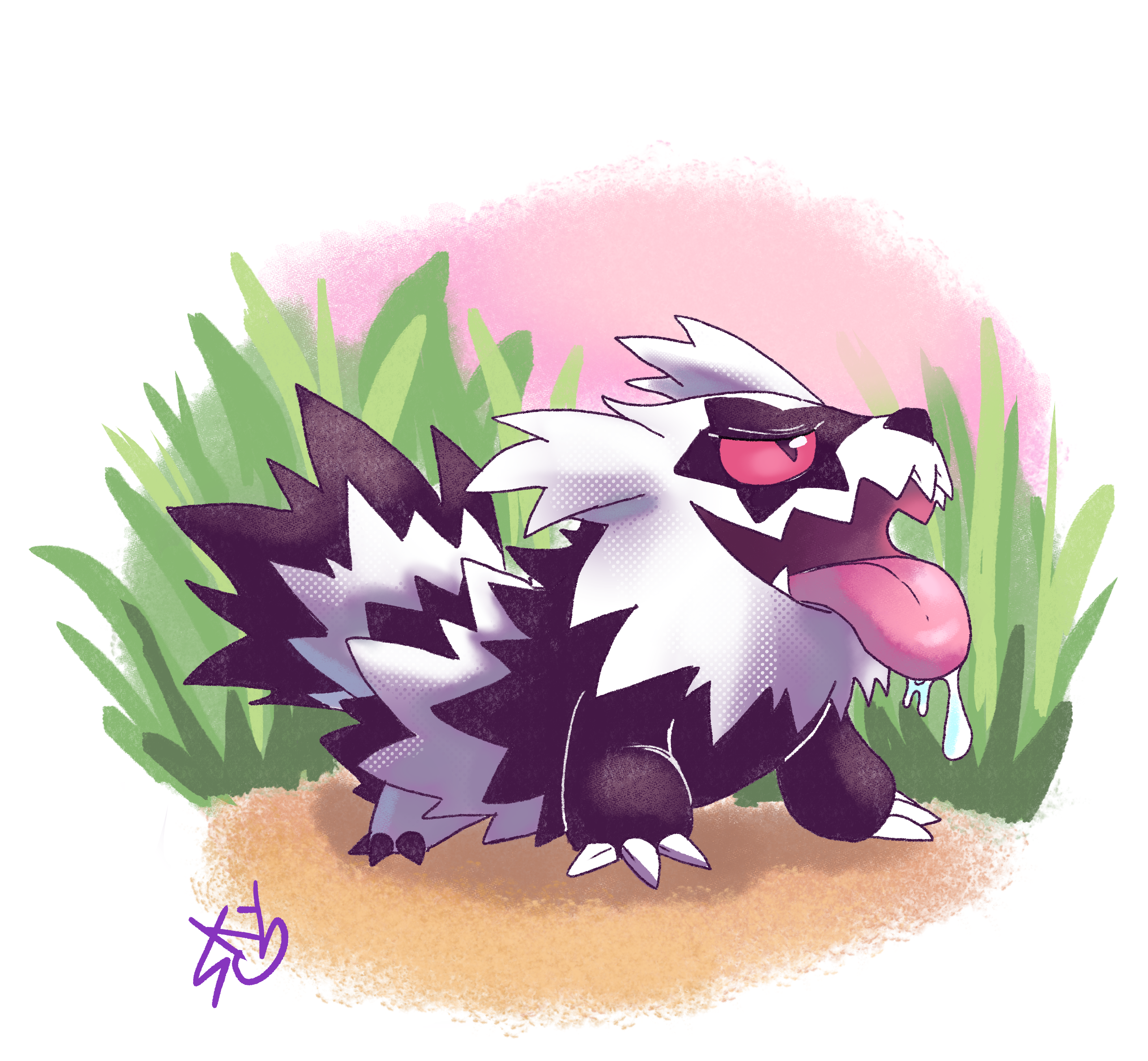 Belated Galar zigzagoon that I doodled awhile back. Pokemon fan