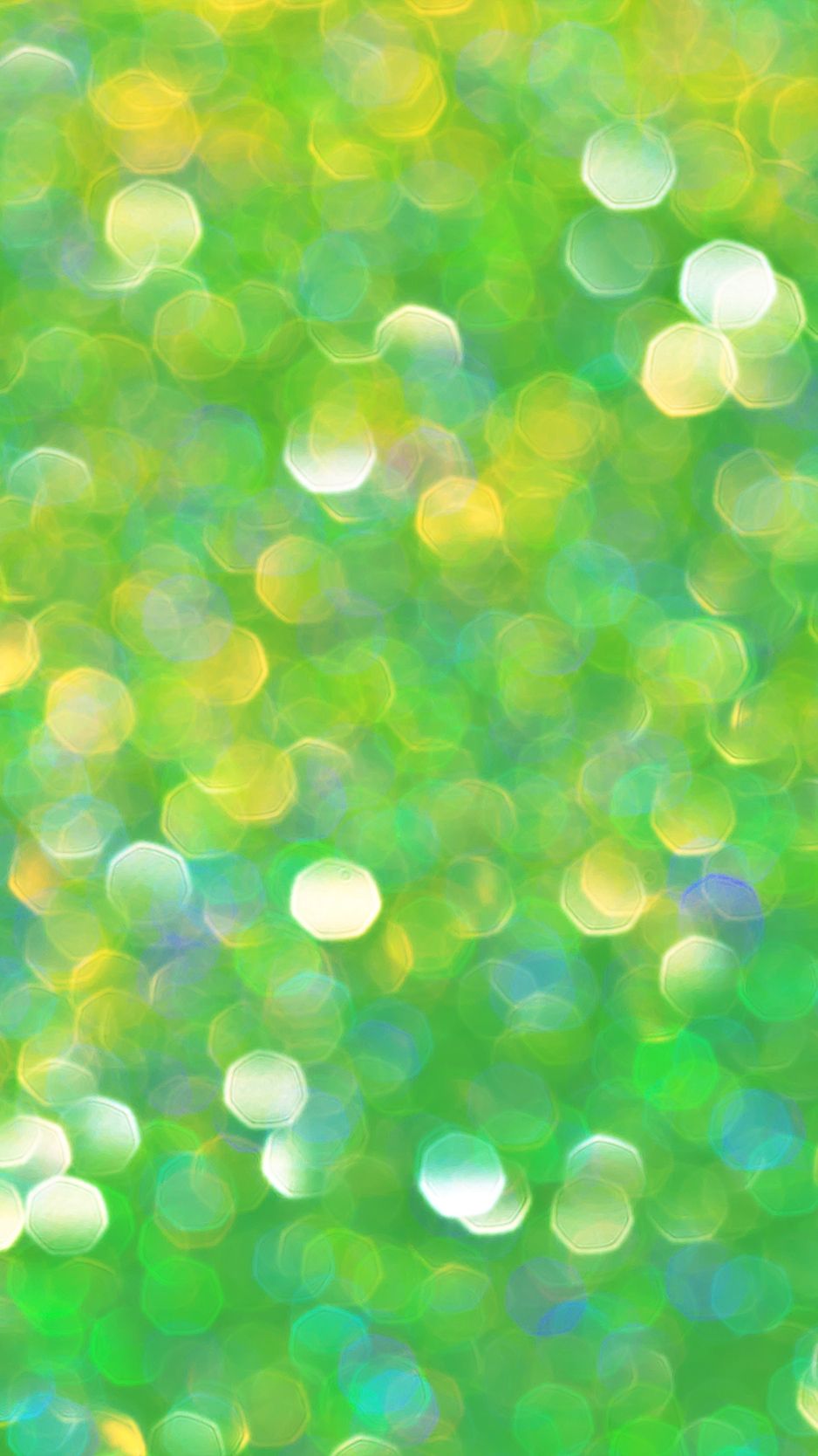 Download wallpaper 938x1668 bokeh, glare, glitter, circles, green
