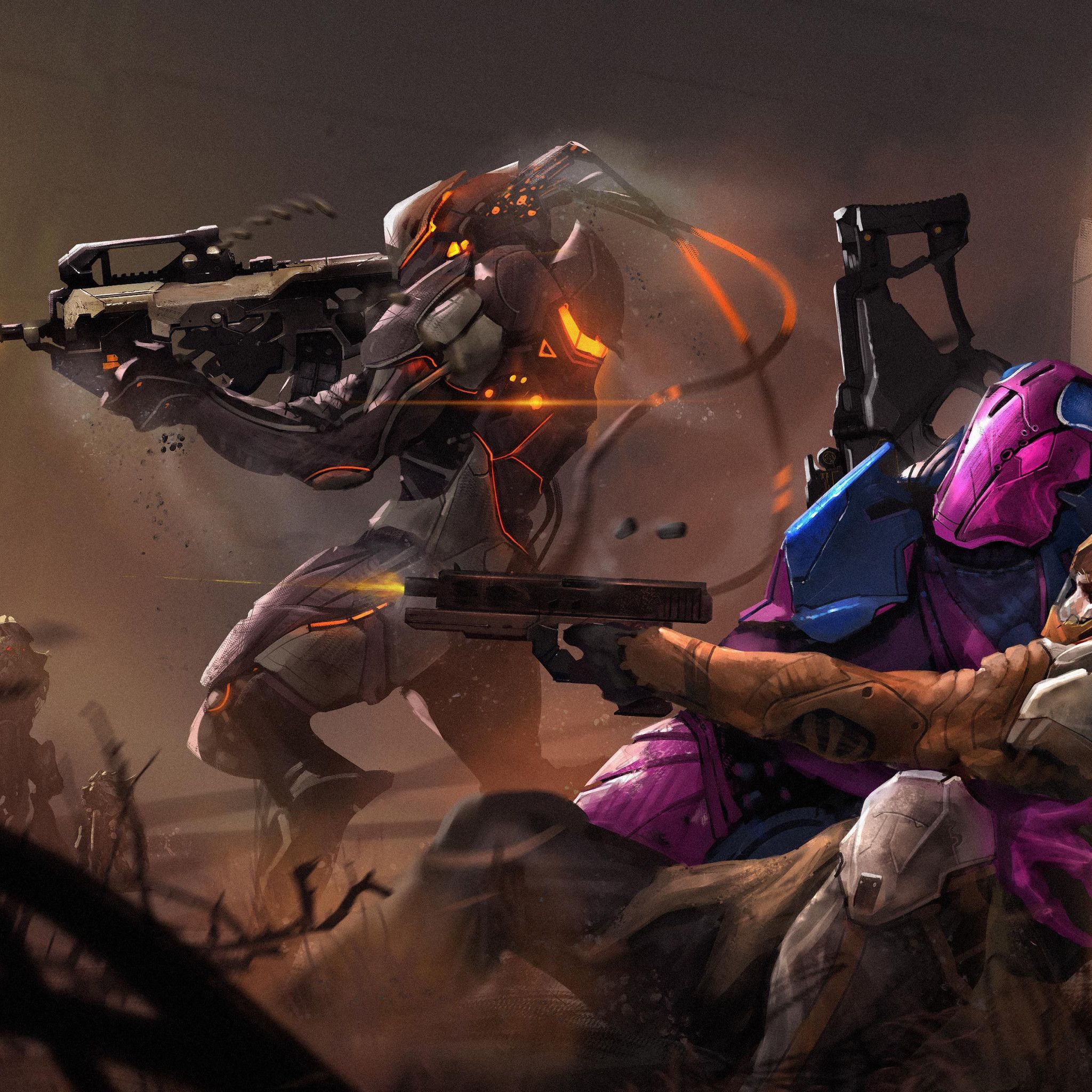 Robotic Scifi War 4k iPad Air HD 4k Wallpaper, Image