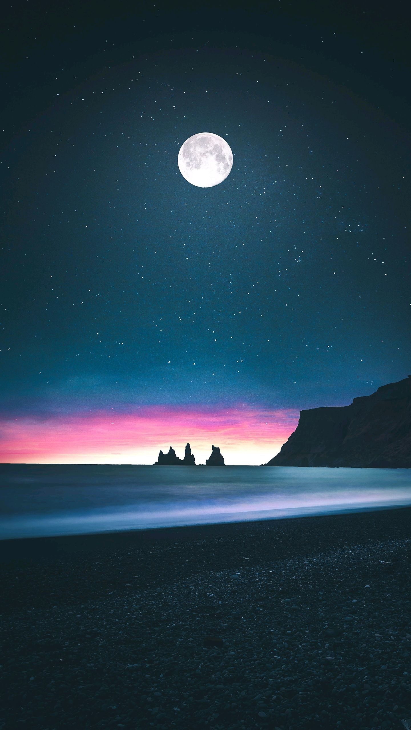 Aesthetic Night Moon Wallpapers - Wallpaper Cave