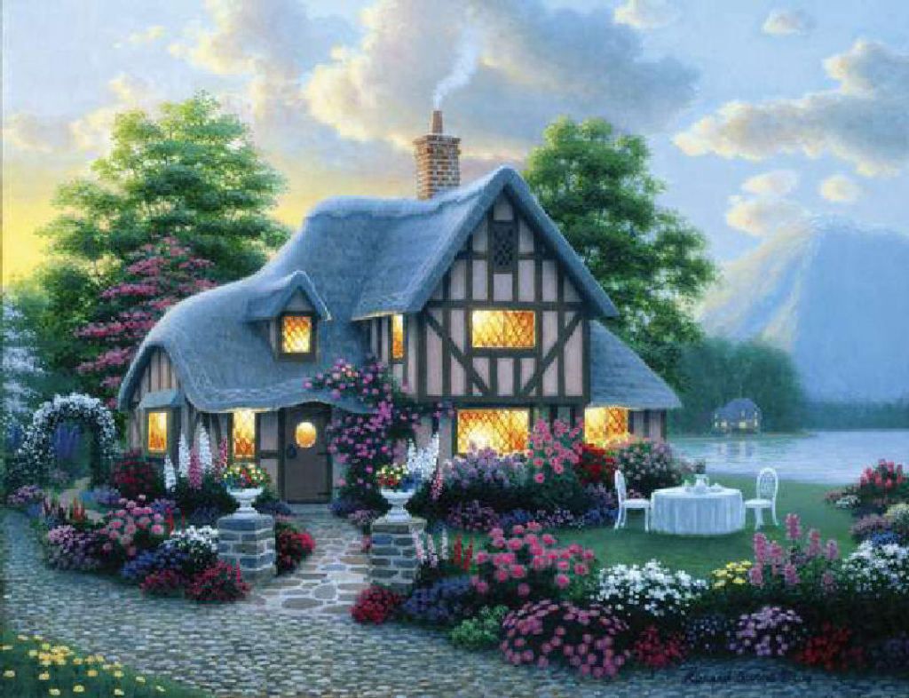 Spring Cottage Cute. Cottage Wallpaper, Cute Cottage, Good Night