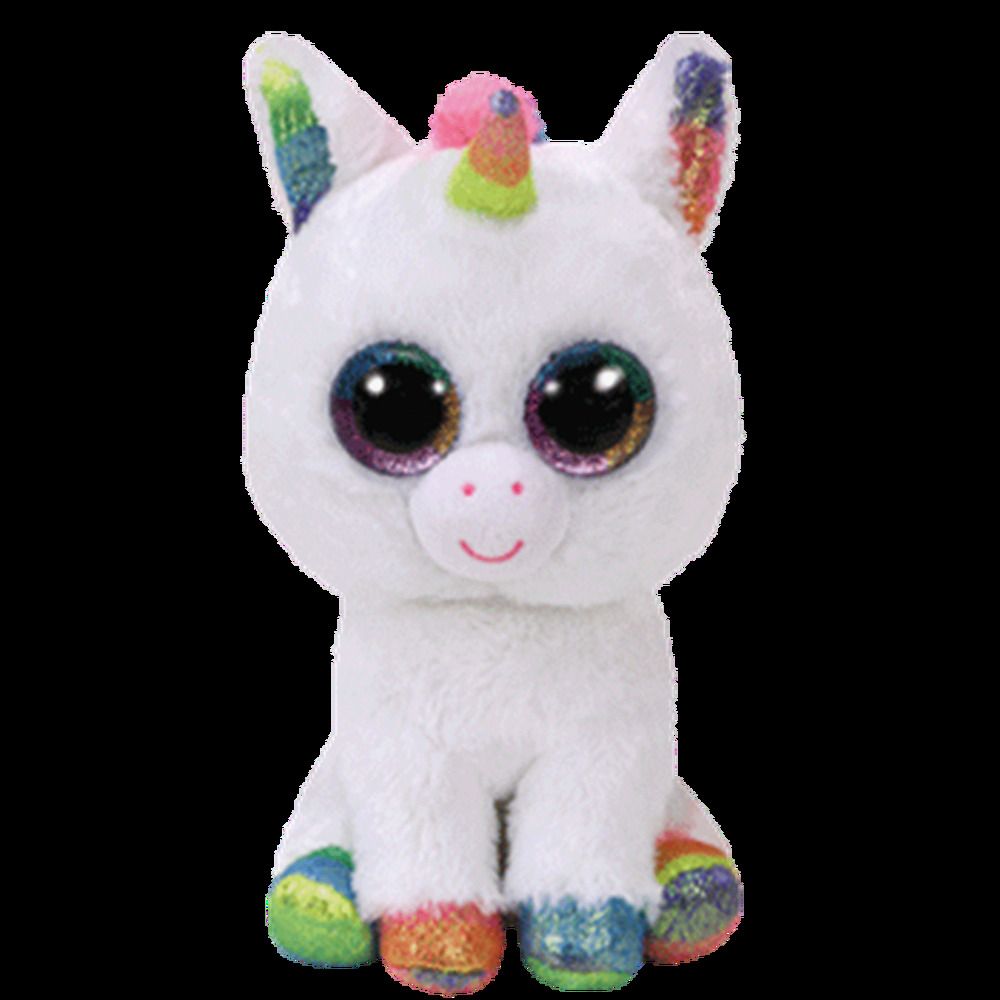 PIXY the White Unicorn 15 CM Regular size Ty Beanie Boos NEW