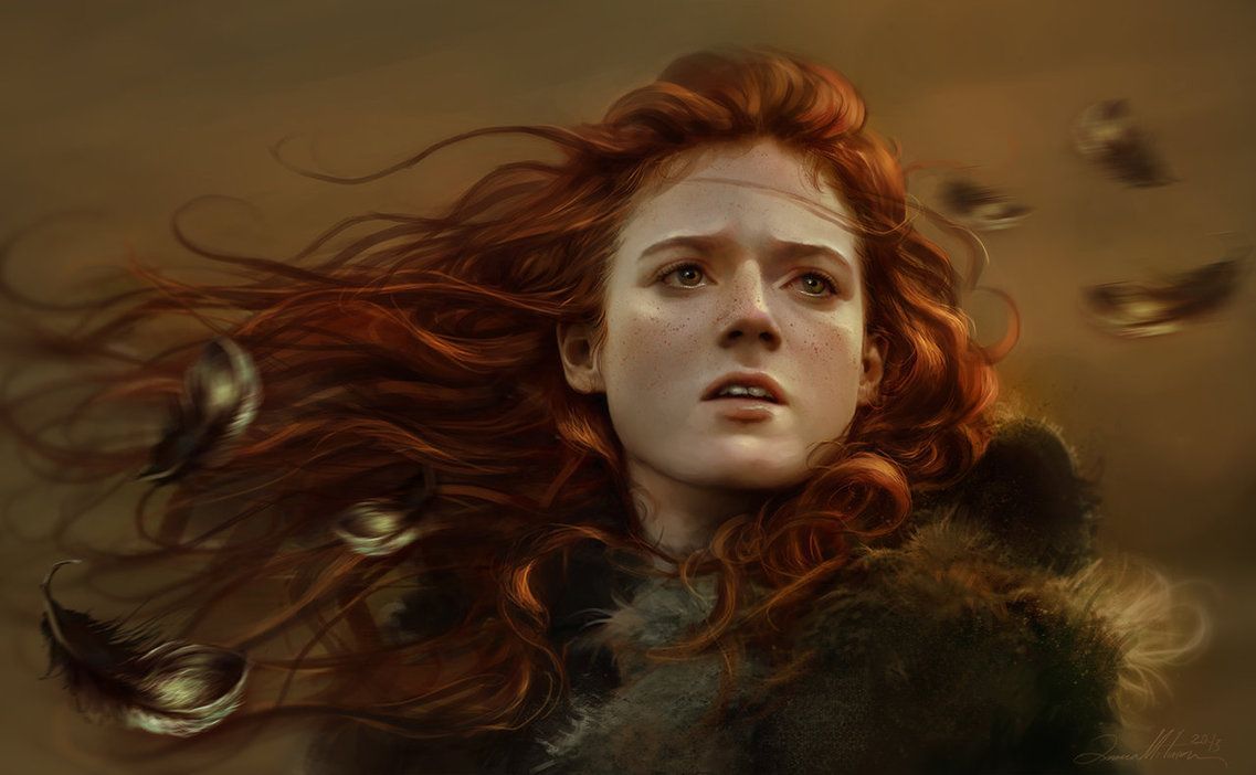 A fantastic painting of Ygritte, a character from Game of Thrones