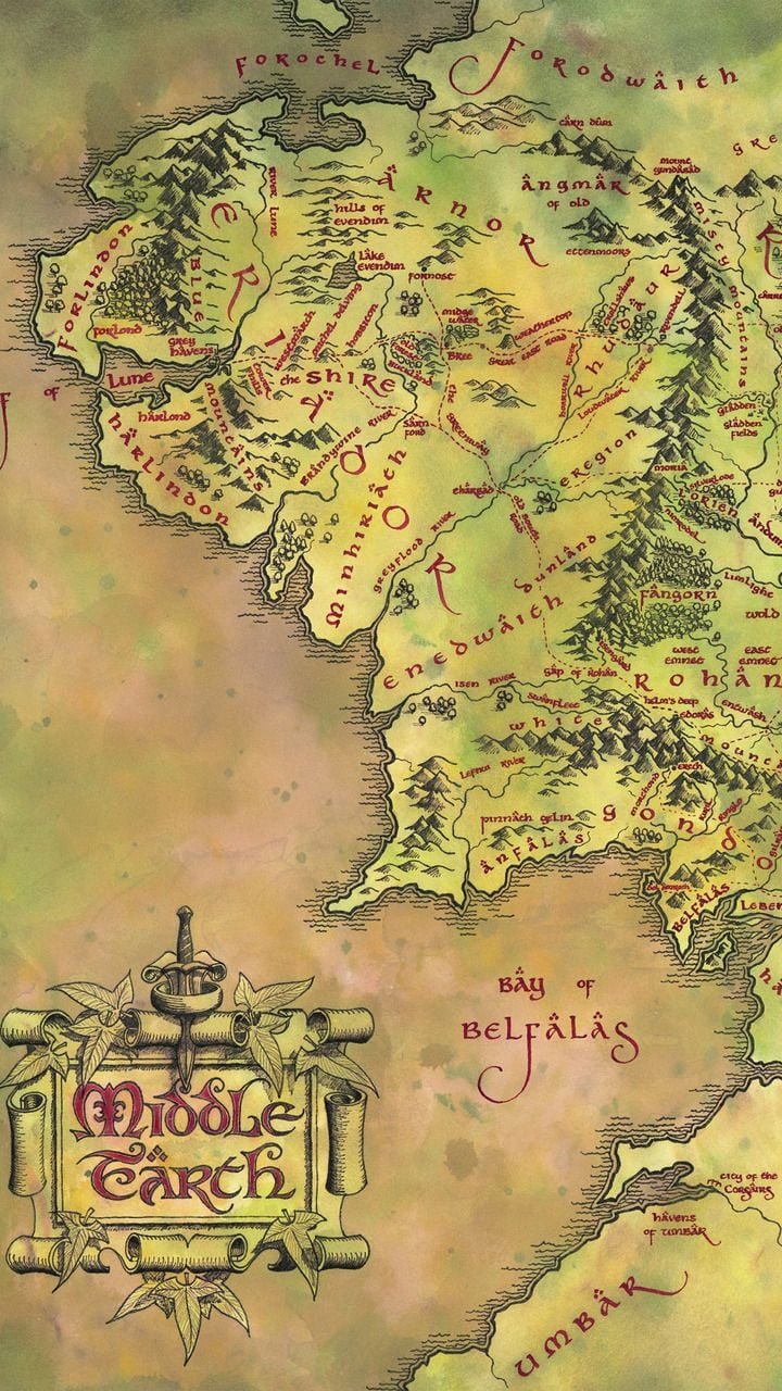 Free download Middle earth map The Lord of the Rings Mobile