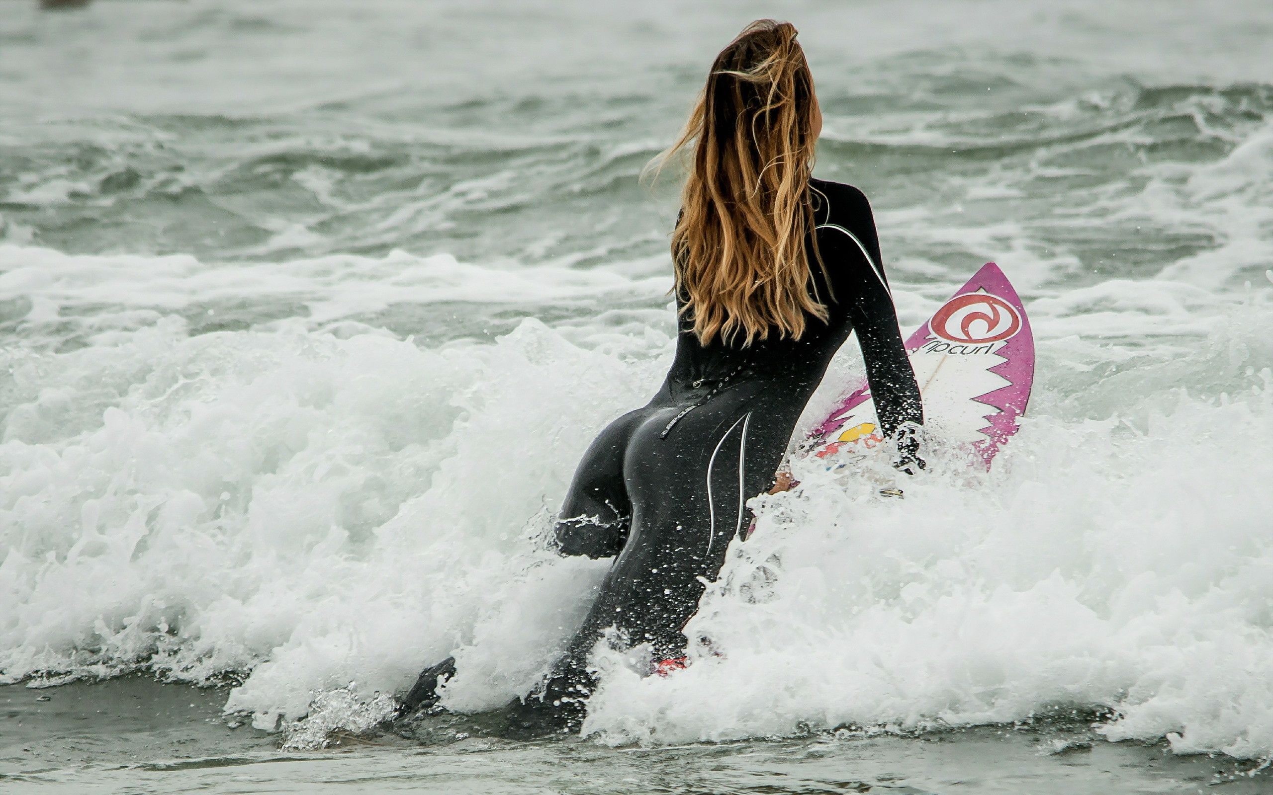 Girls Surfing Wallpaper