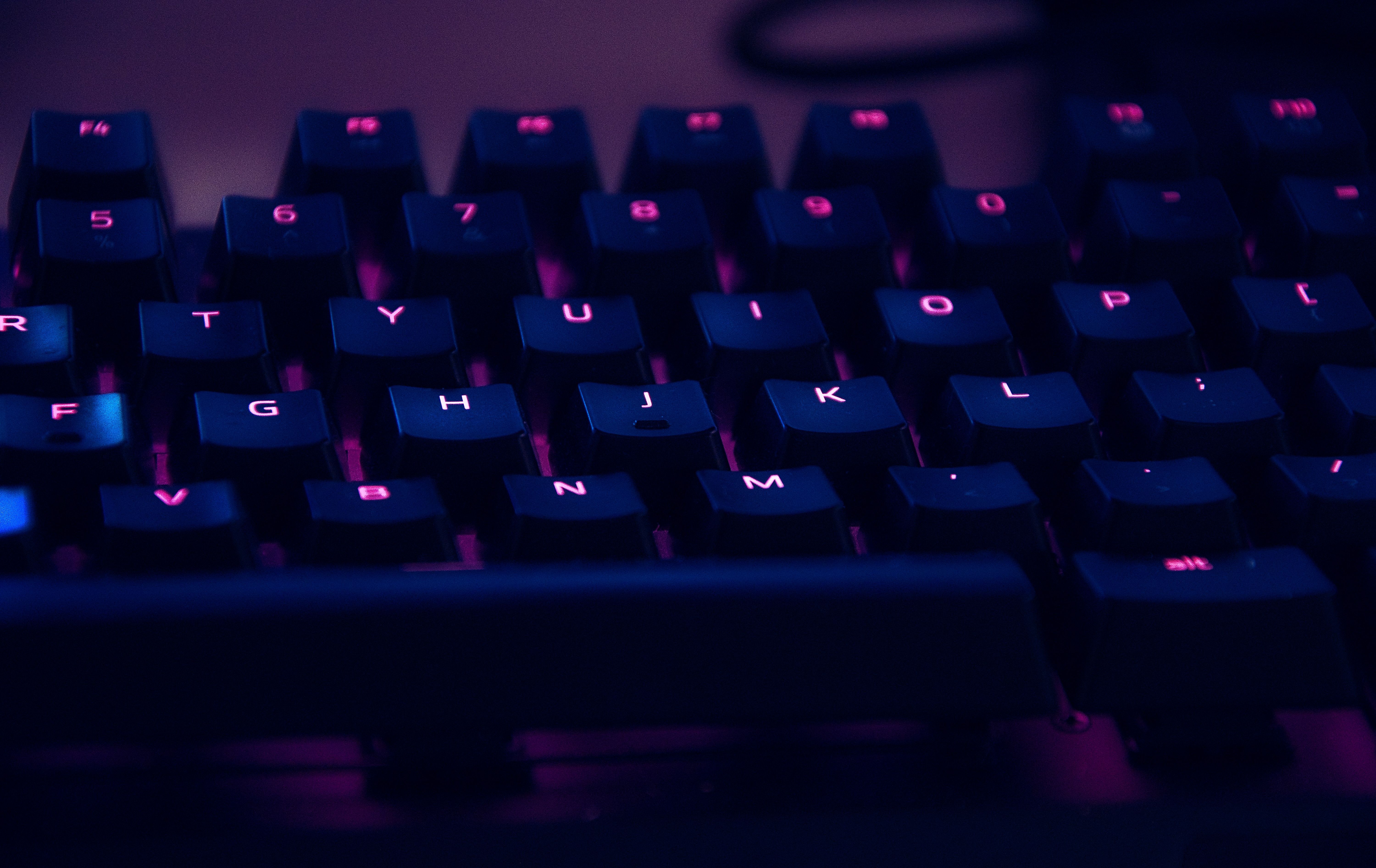 Mechanical Keyboard With Lights Keyboard Wallpaper & Background Download