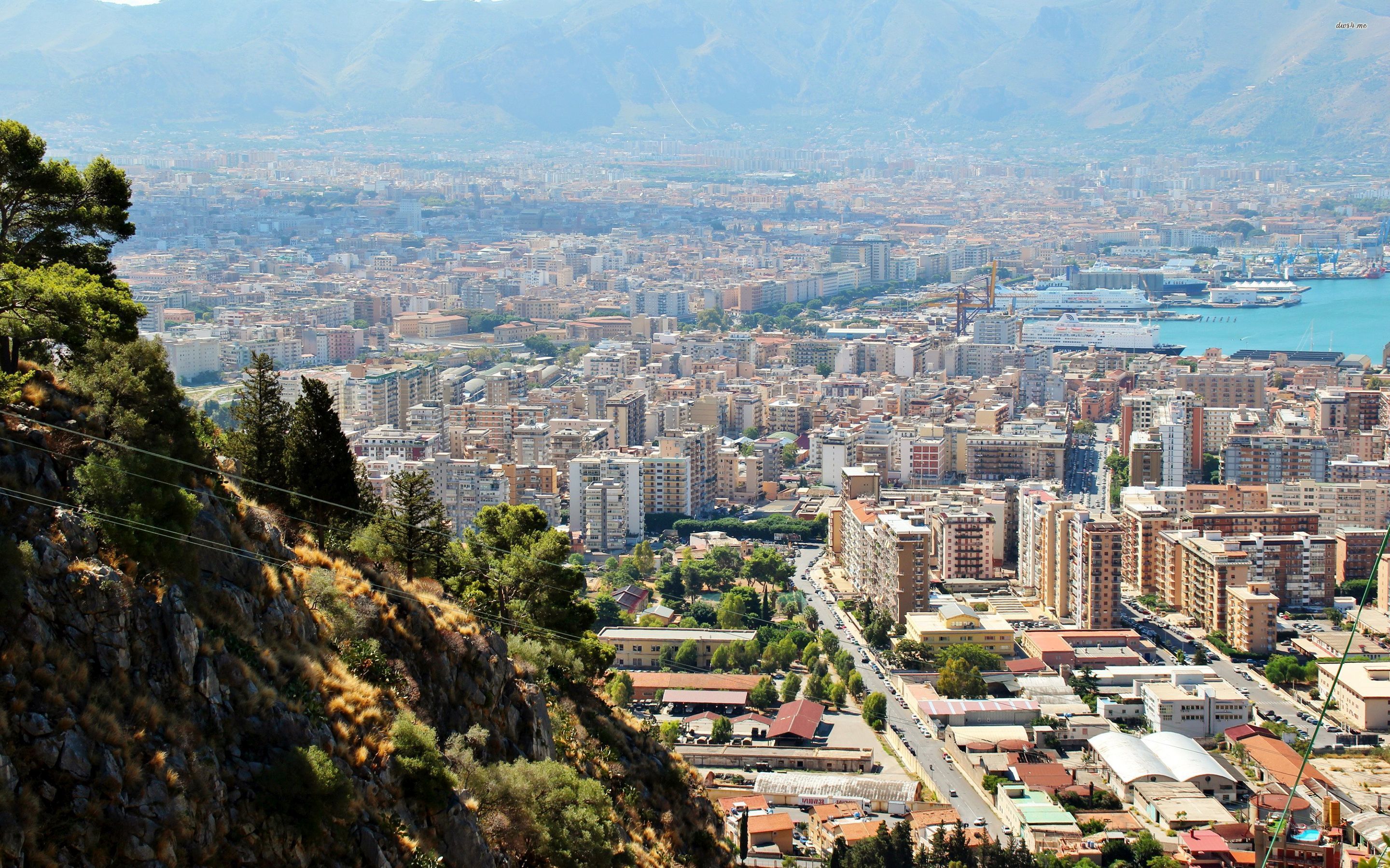 Top View Of Palermo Wallpaper Area
