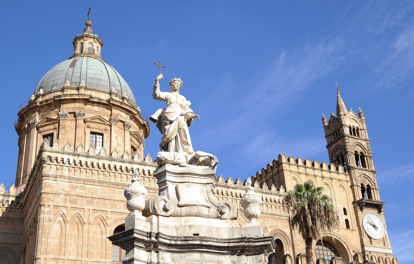 Wallpaper Italy, Cathedral, Sicily, Palermo image for desktop