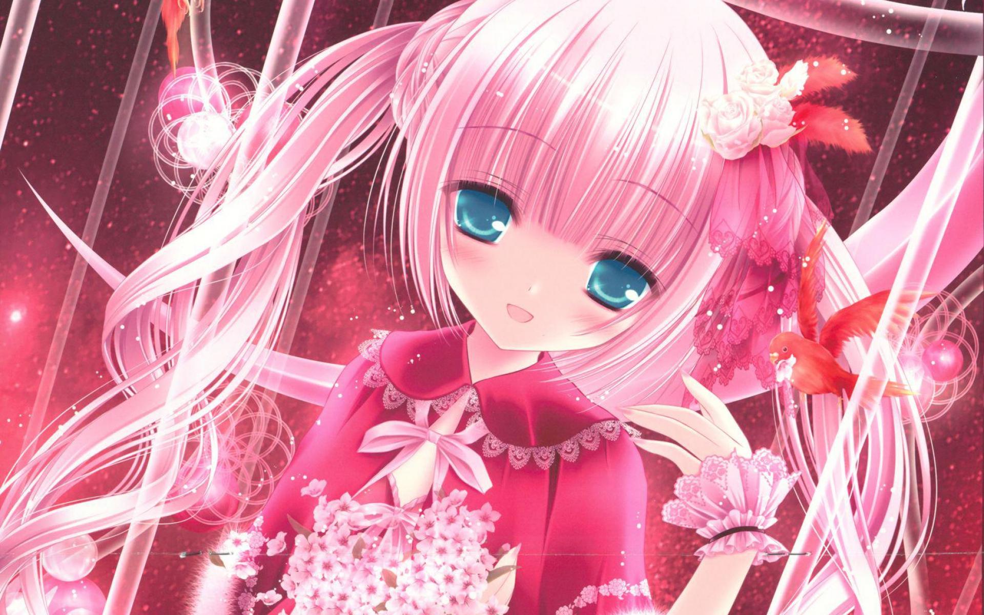 Anime Pink Girl Cute Wallpaper & Background Download