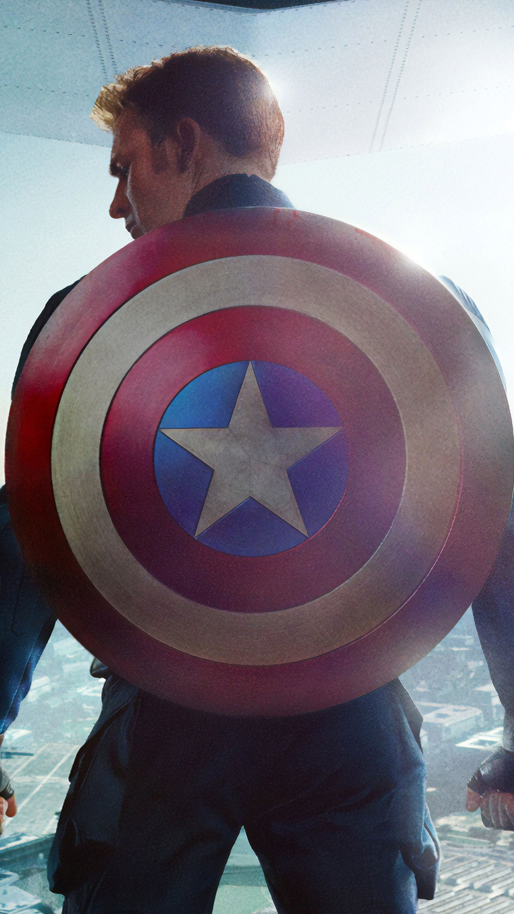 Chris Evans Captain America Shield Free 4K Ultra HD Mobile Wallpaper