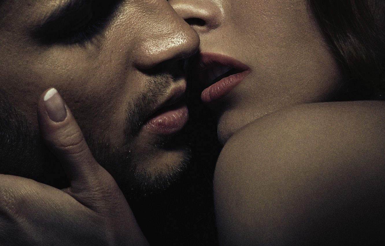 Wallpaper woman, kiss, men, lips image for desktop, section