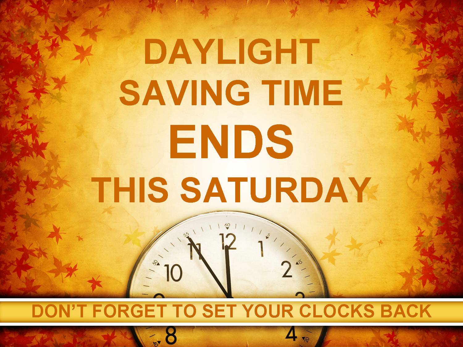 Daylight Saving Time Change