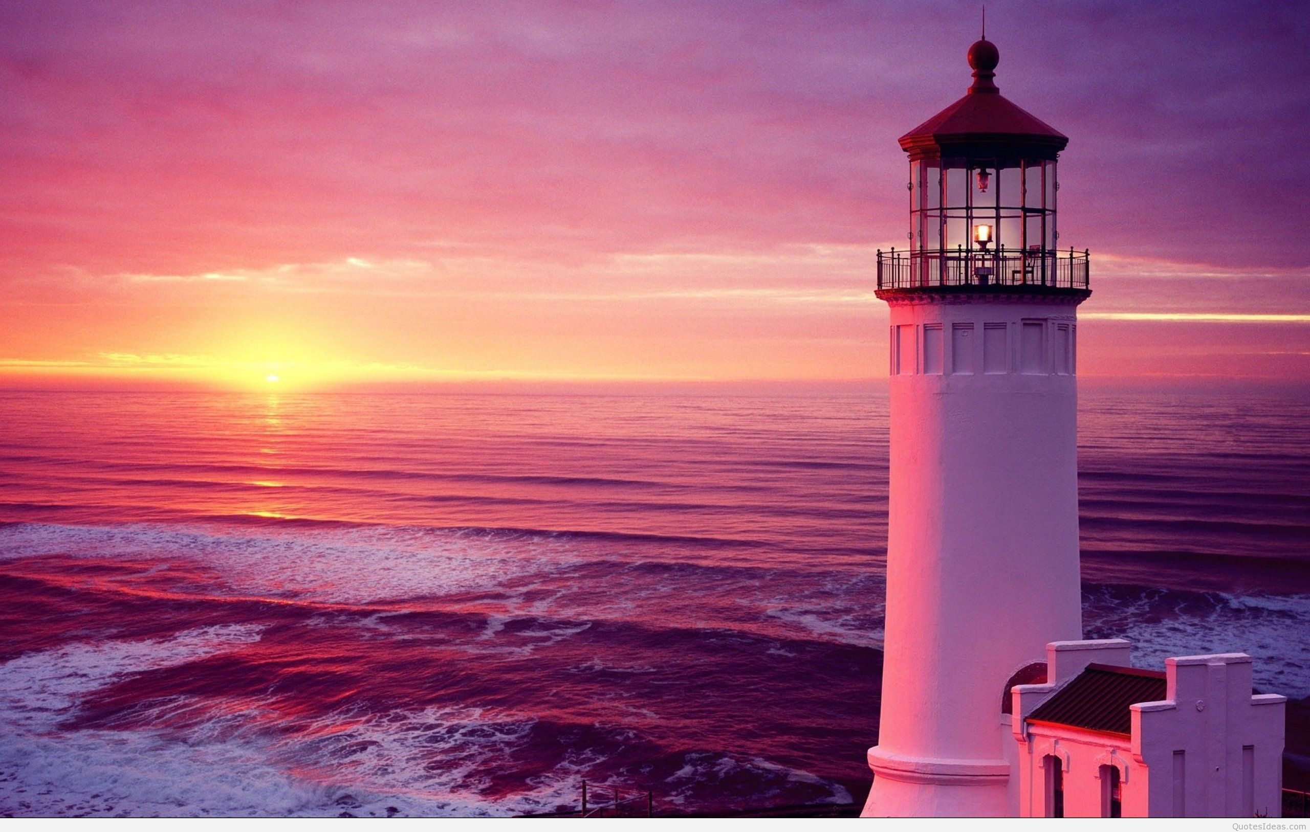 Summer Sunset Lighthouse Desktop Wallpaper Free Summer
