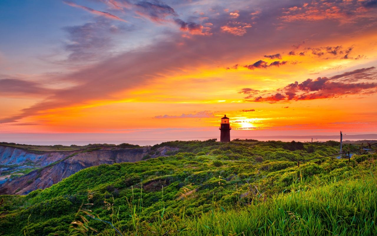 Free download Pin Sunset Lighthouse Wallpaper Picture 1280x800