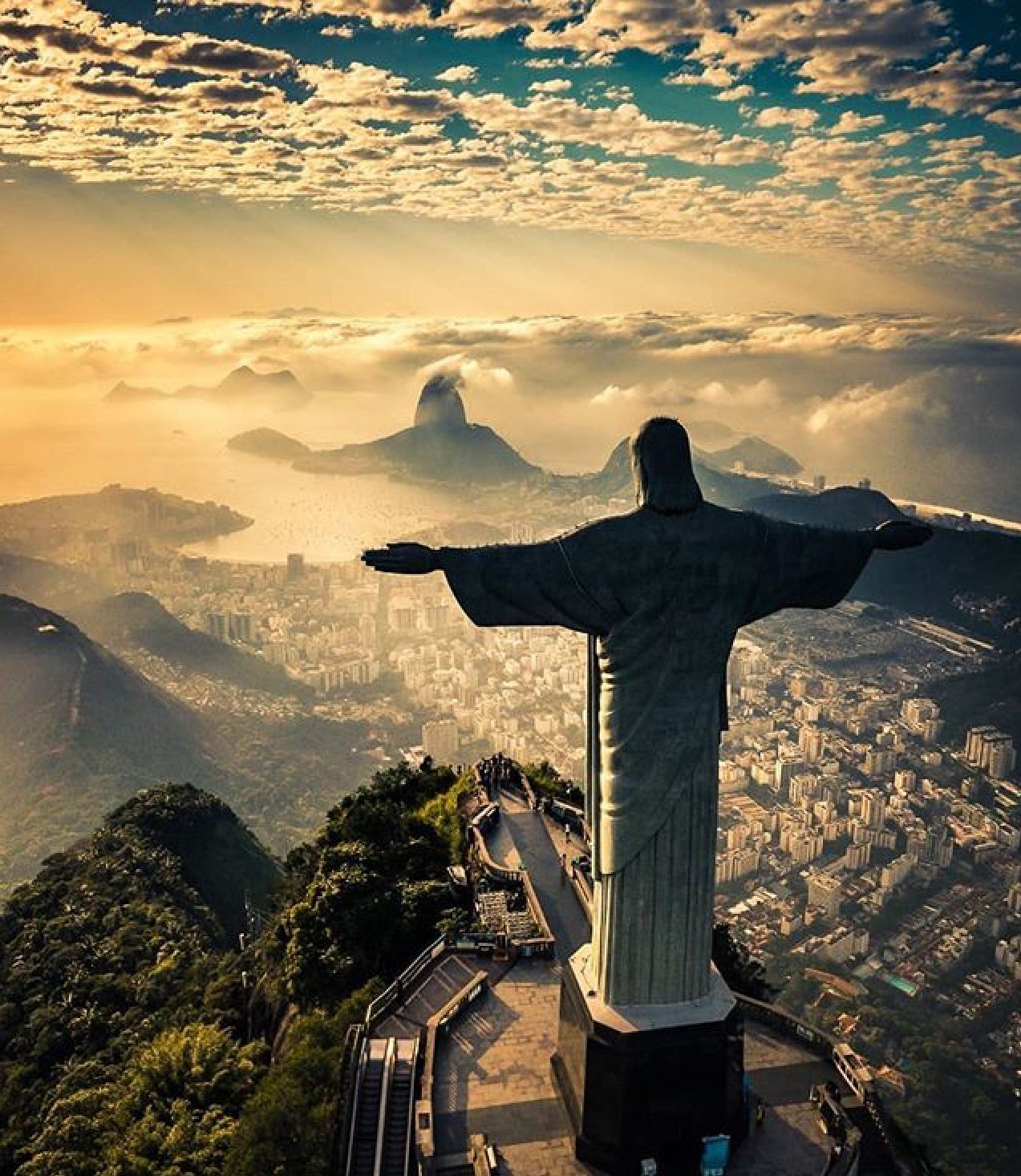 Rio De Janeiro Brazil Statue Mobile Wallpapers Wallpaper Cave