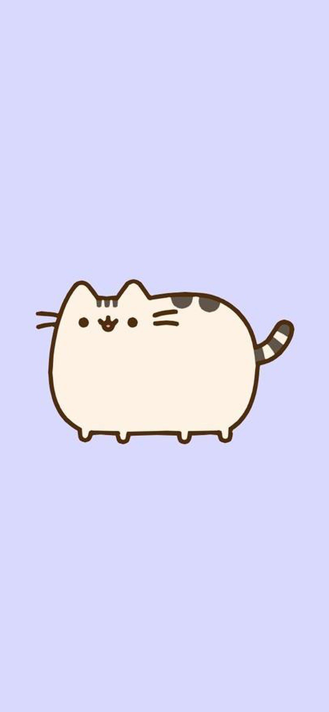 Download Funny Fat Pusheen Cat For iPhone X Wallpaper