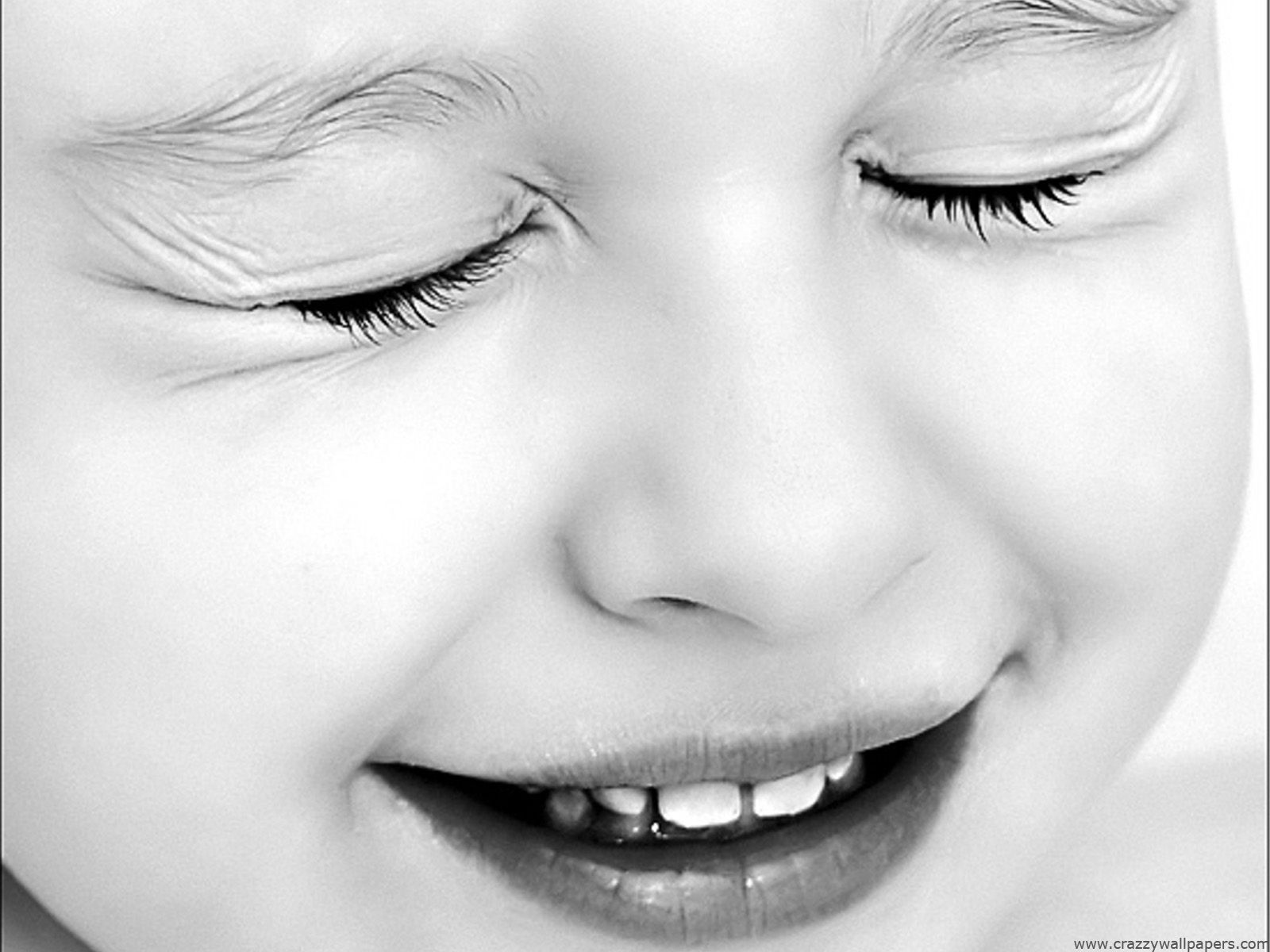 black and white photo. Cute Baby Black and White Wallpaper