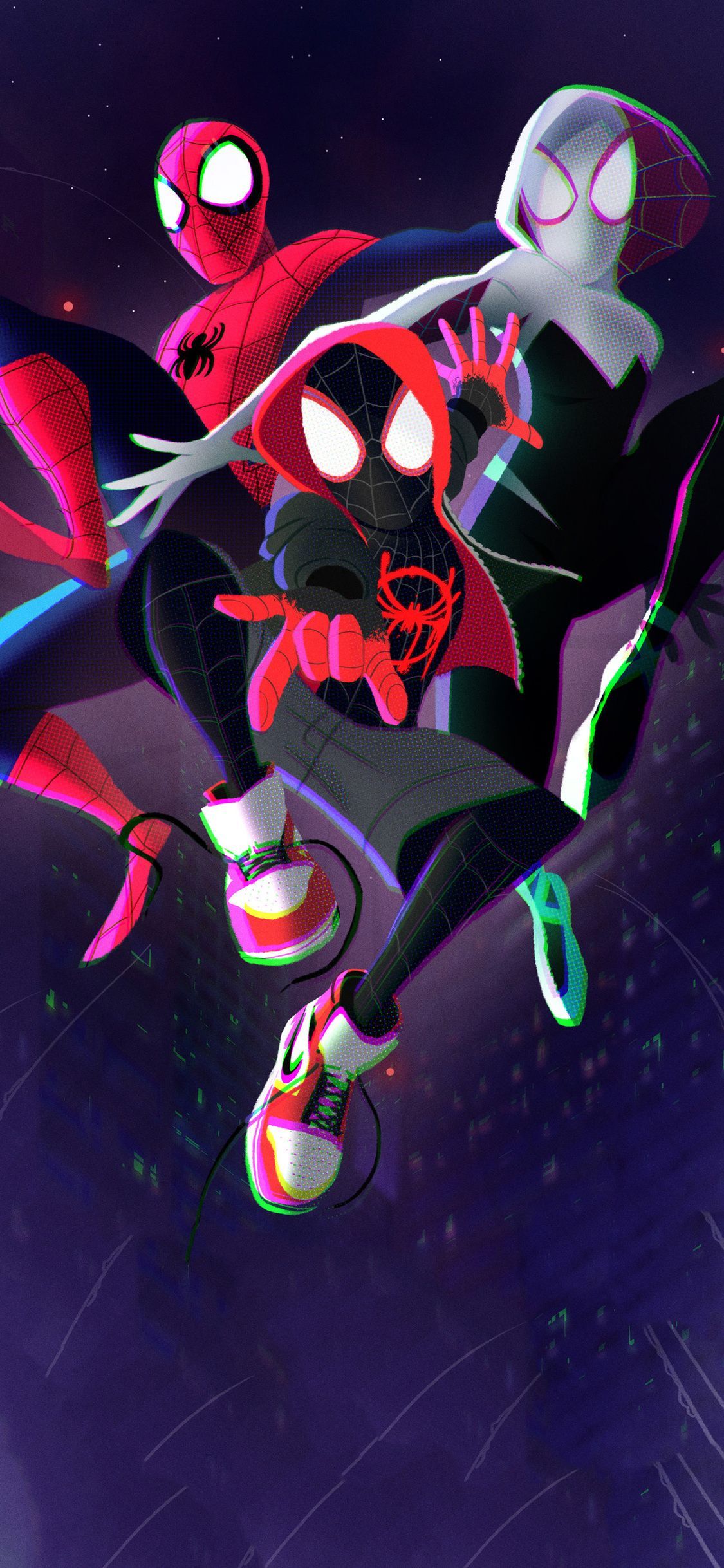 1125x2436 SpiderMan Into The Spider Verse 2018 Art Iphone XS