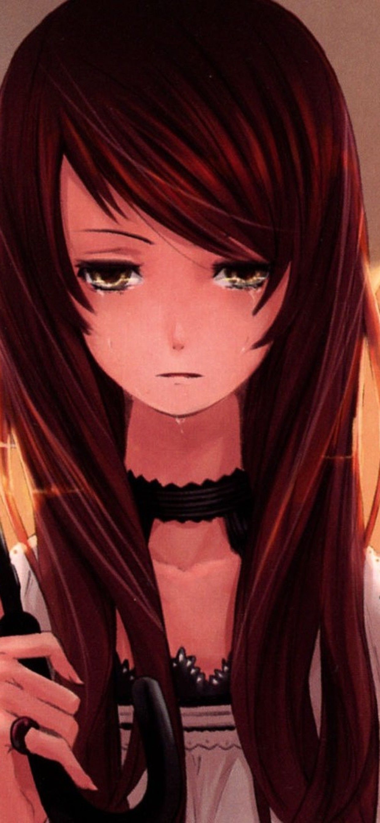 Sad Anime Girl iPhone XS MAX HD 4k Wallpaper, Image
