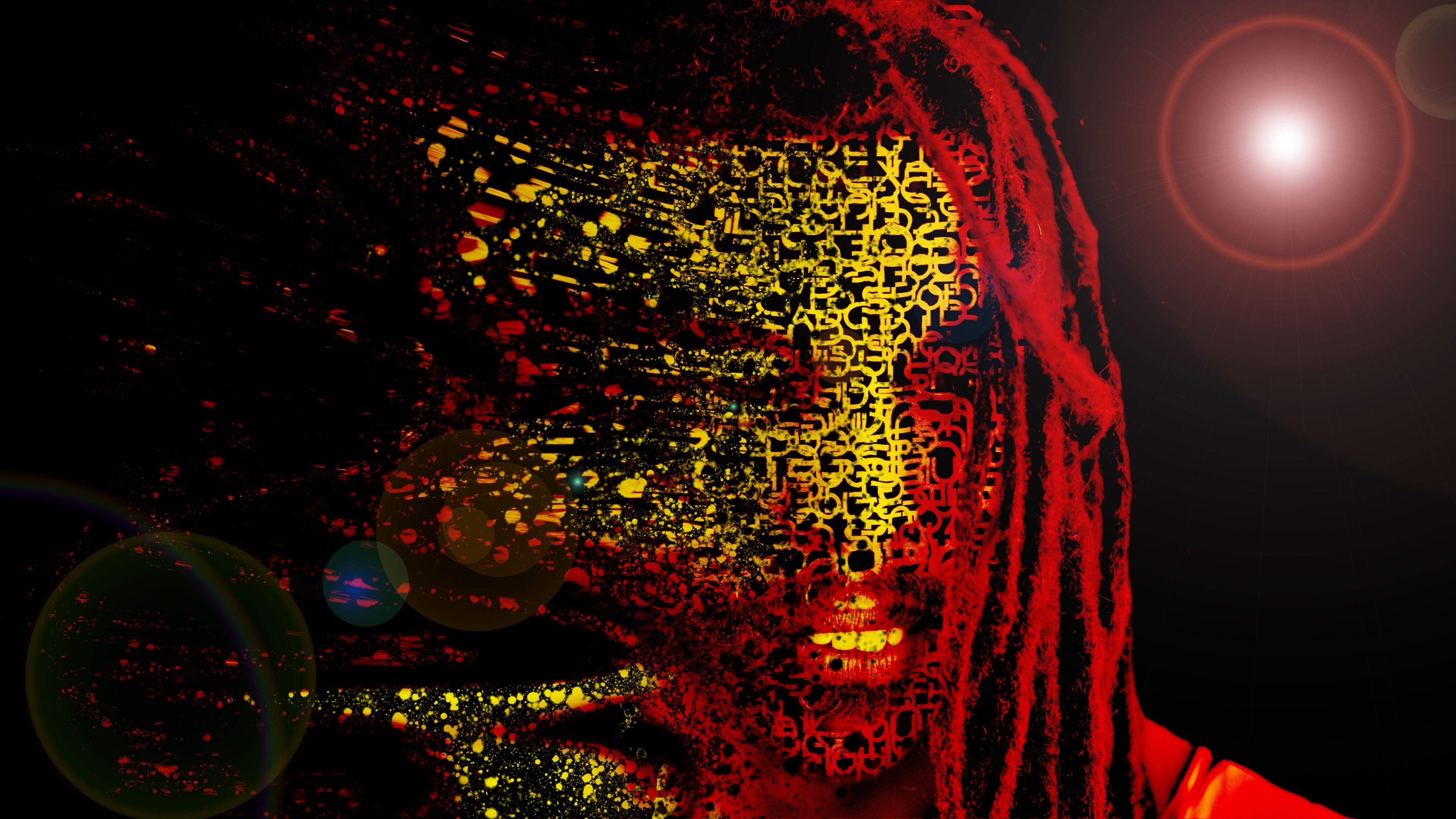 Bob Marley Mask Abstract Artwork 4k, HD Creative, 4k Wallpaper