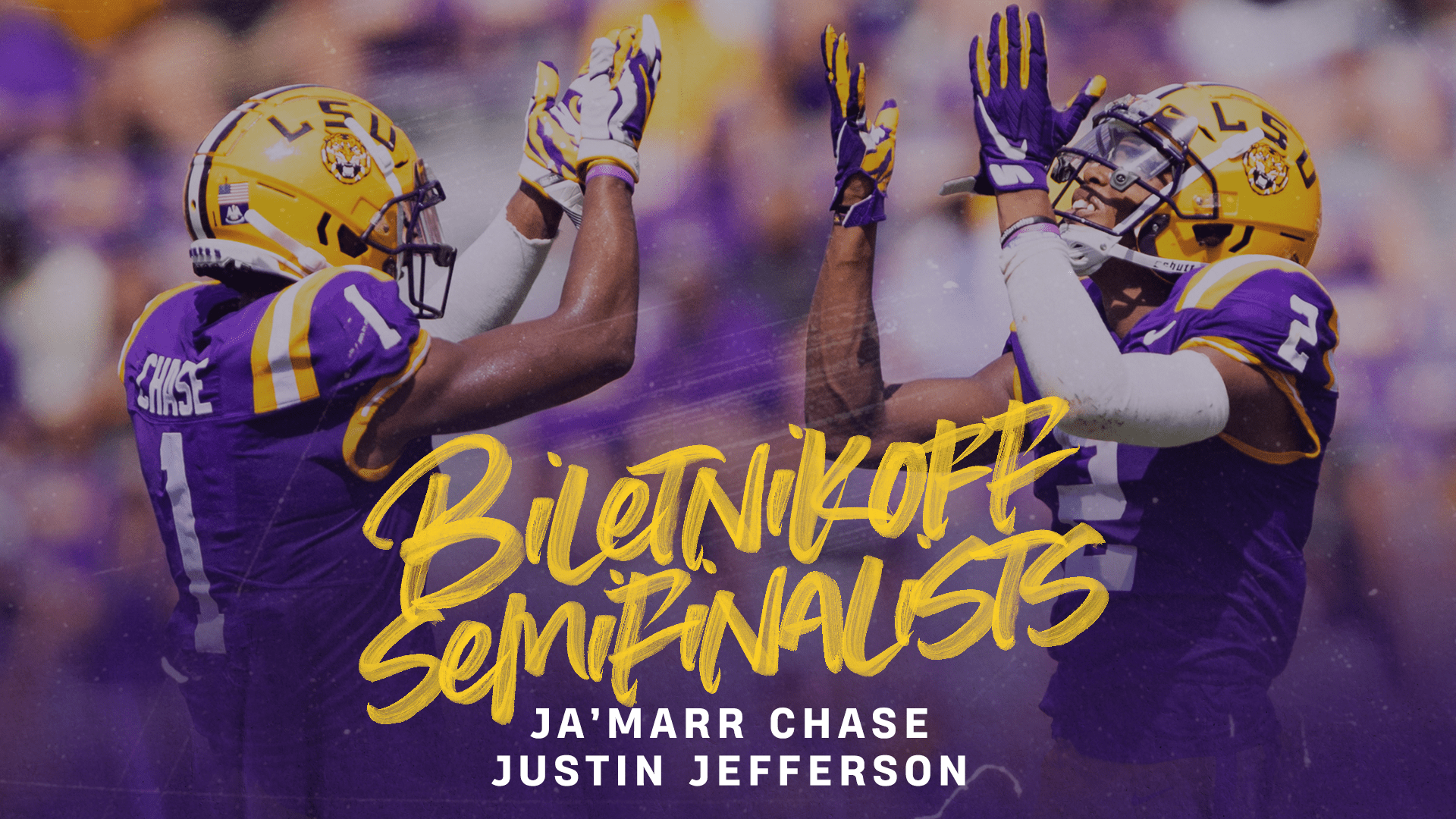 LSU wide receivers Ja'Marr Chase and Justin Jefferson Named