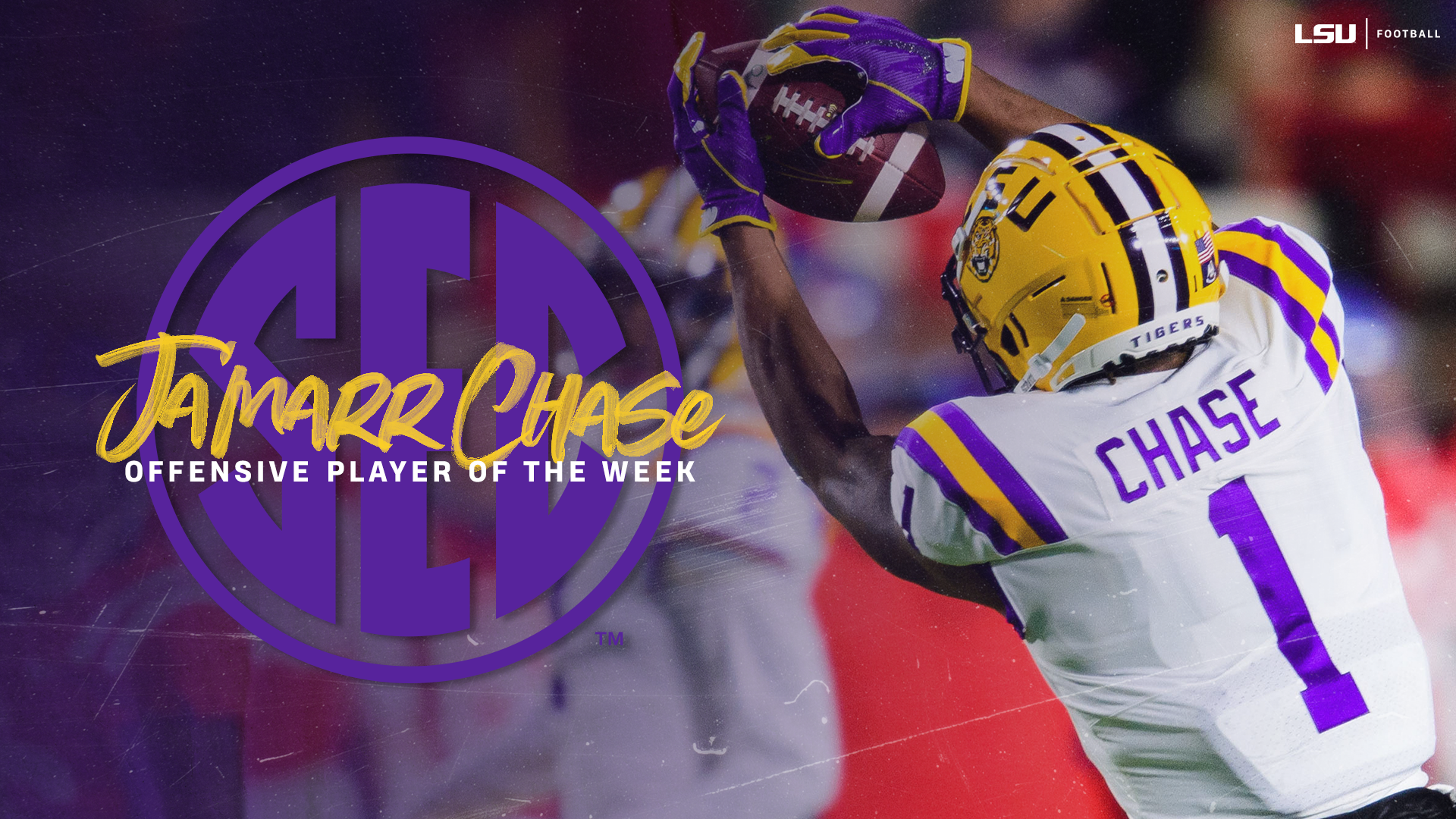 LSU's Ja'Marr Chase Named SEC Player of the Week Football Report