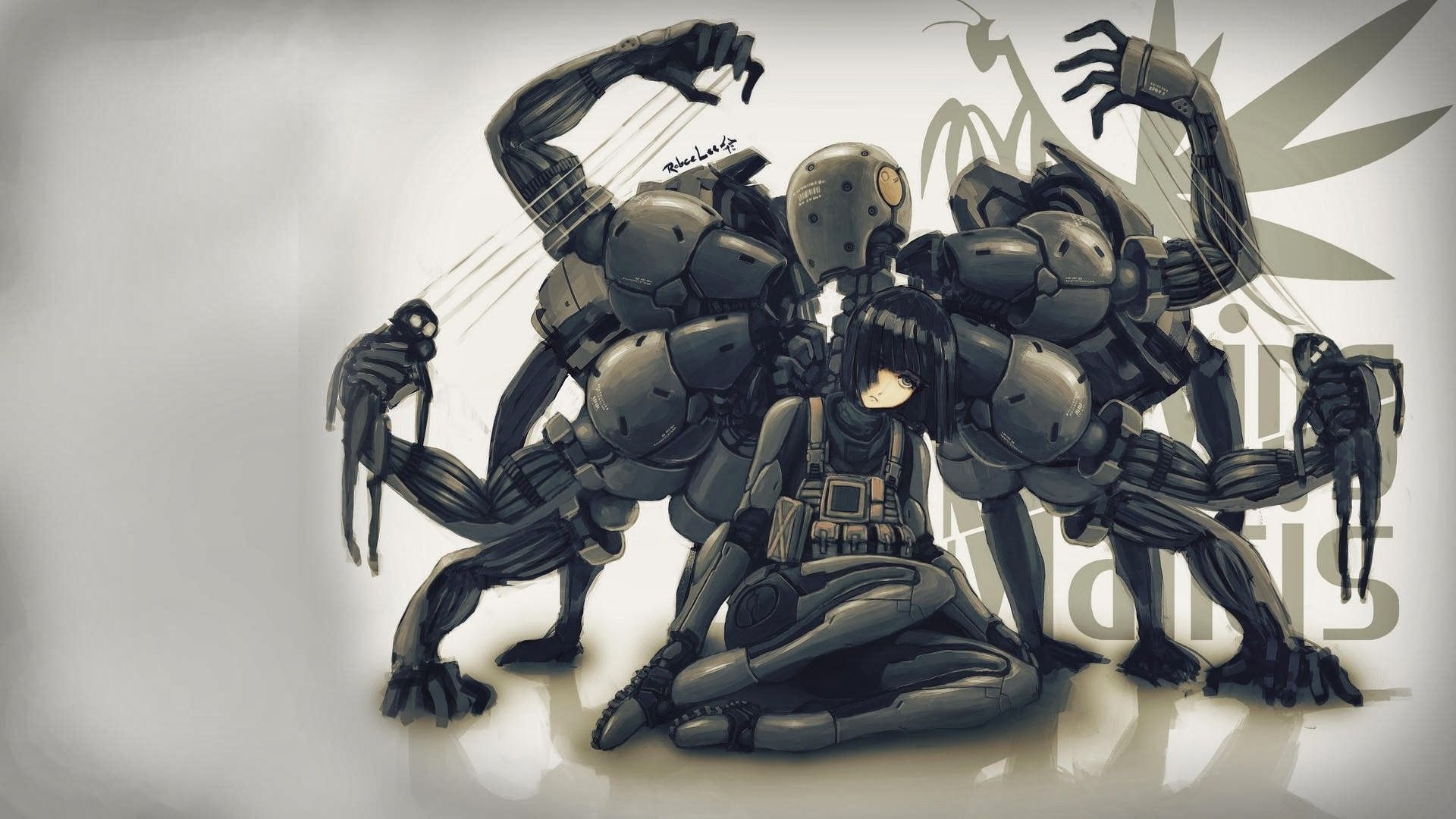 digital art, Metal Gear Solid 4, Screaming Mantis, Manga, Anime