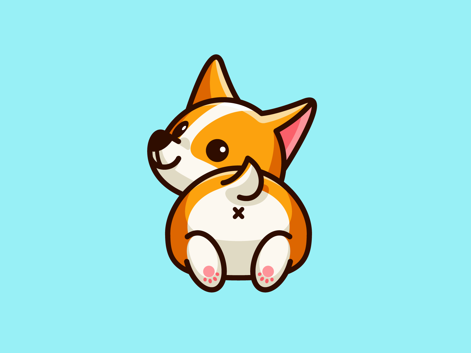 Cartoon Corgis Wallpaper