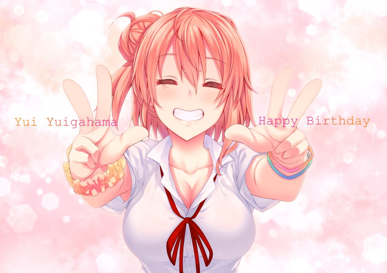 akino sora breasts cleavage yahari ore no seishun love come wa machigatteiru. yuigahama yui. konachan.com.com Anime Wallpaper