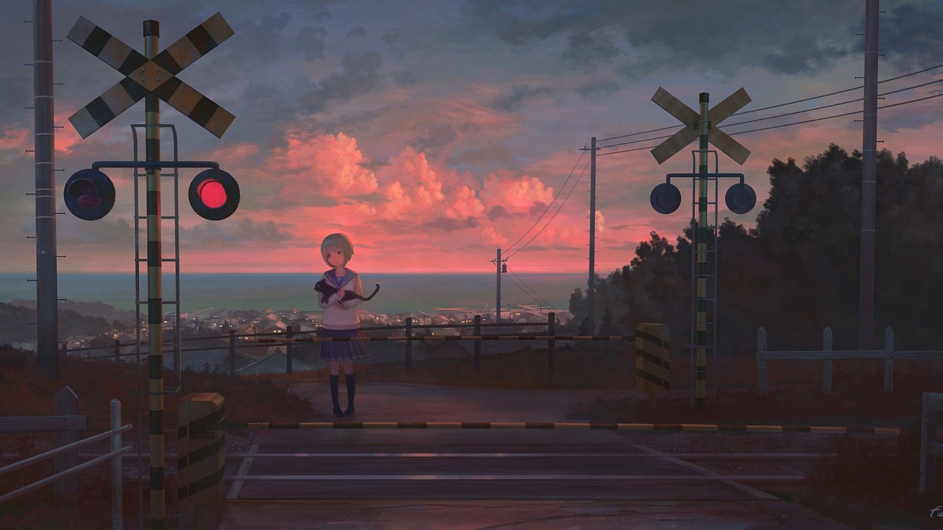 Anime Scenery Wallpaper HD Landscape, HD Wallpaper