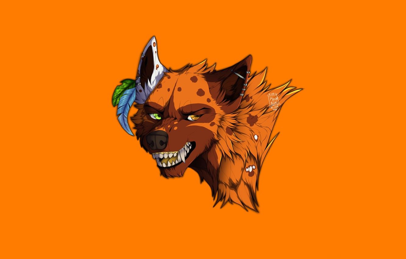 Wallpaper face, mouth, fangs, hyena image for desktop, section