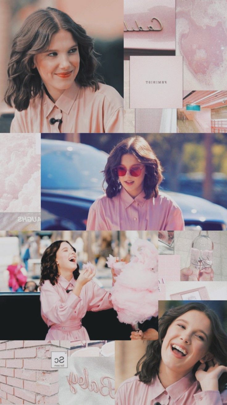 Here is your Millie bobby brown pastel aesthetic wallpa