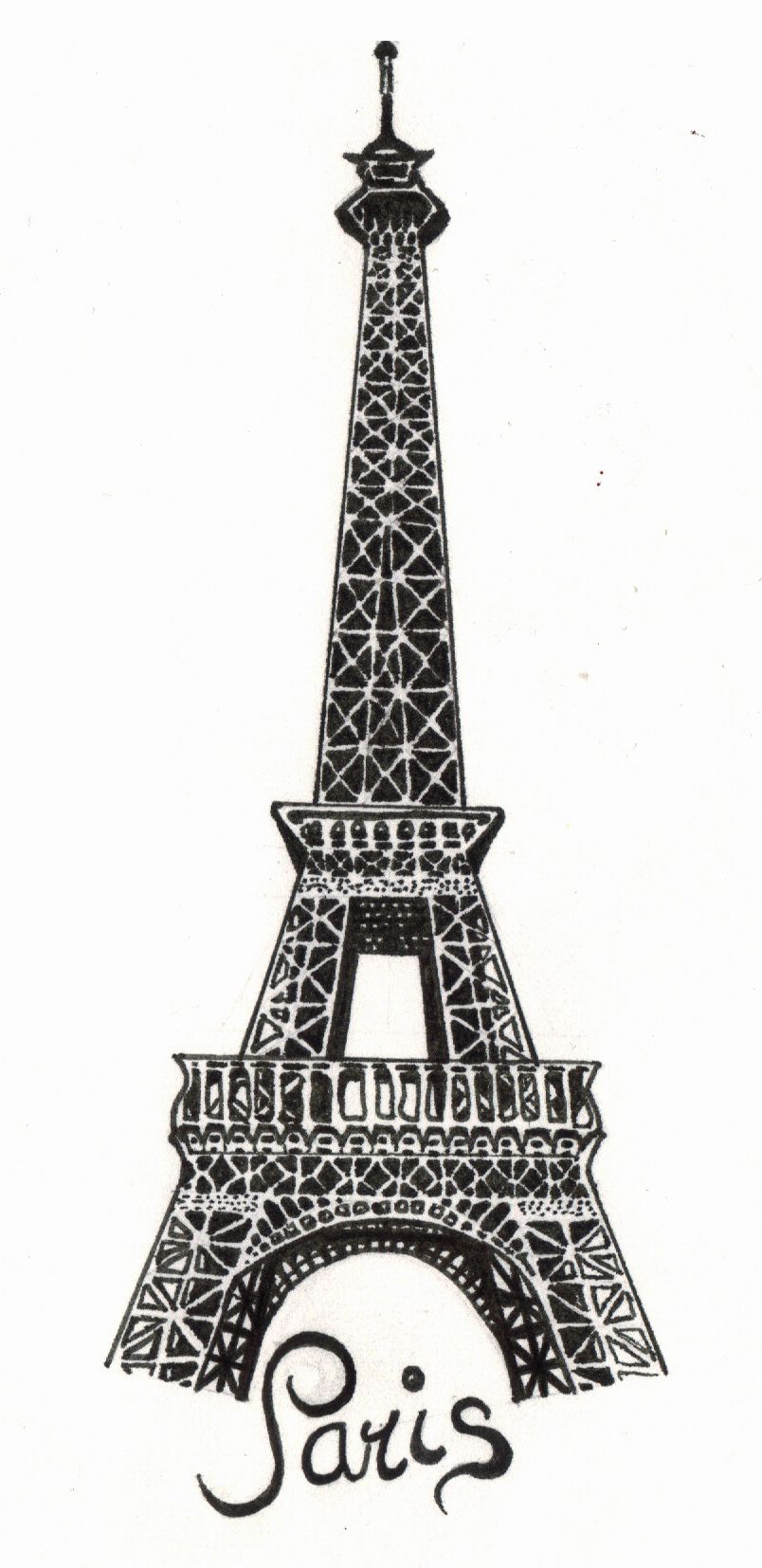 Eiffel Tower Paris Drawing quality mobile wallpaper